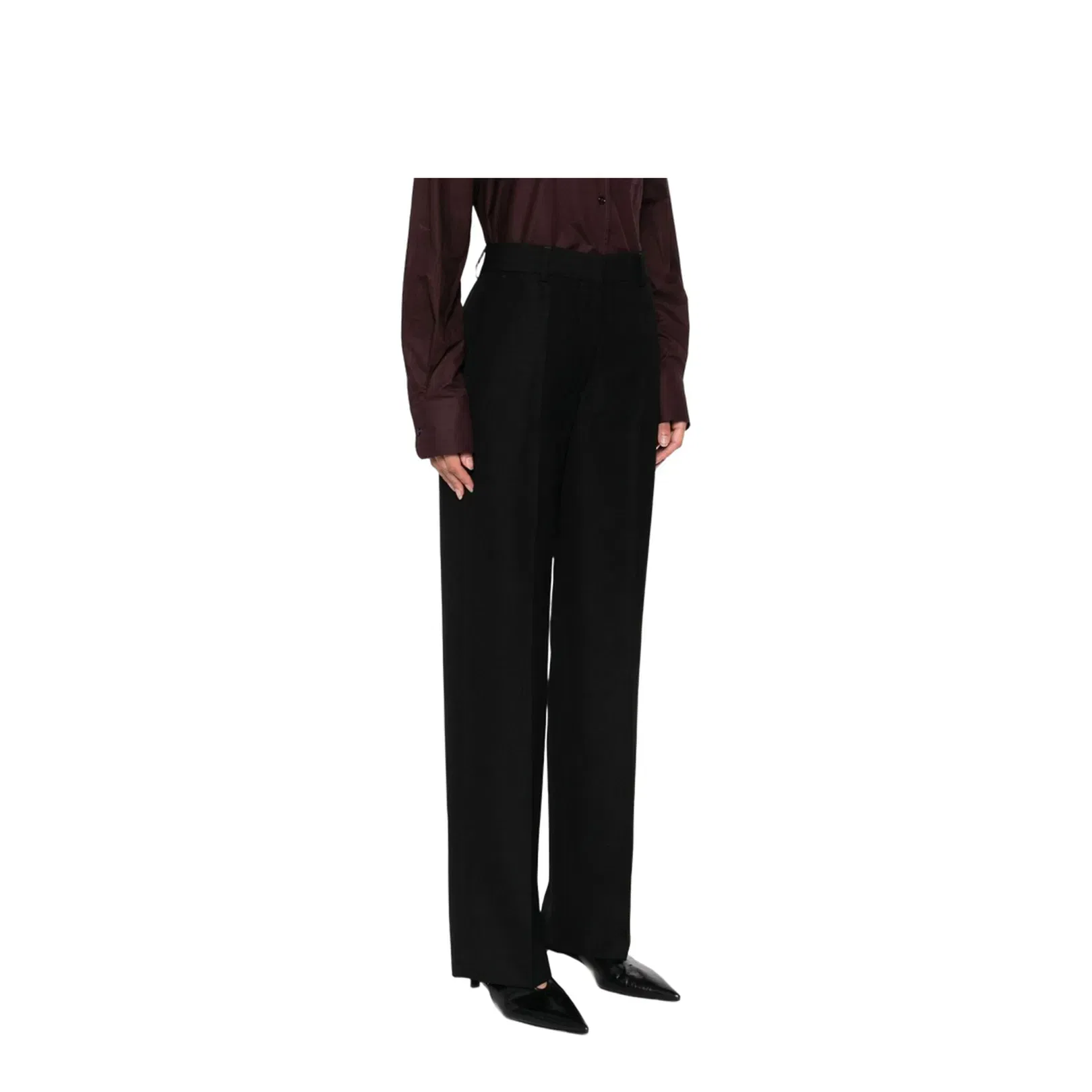 Wool Blend Suit Trousers