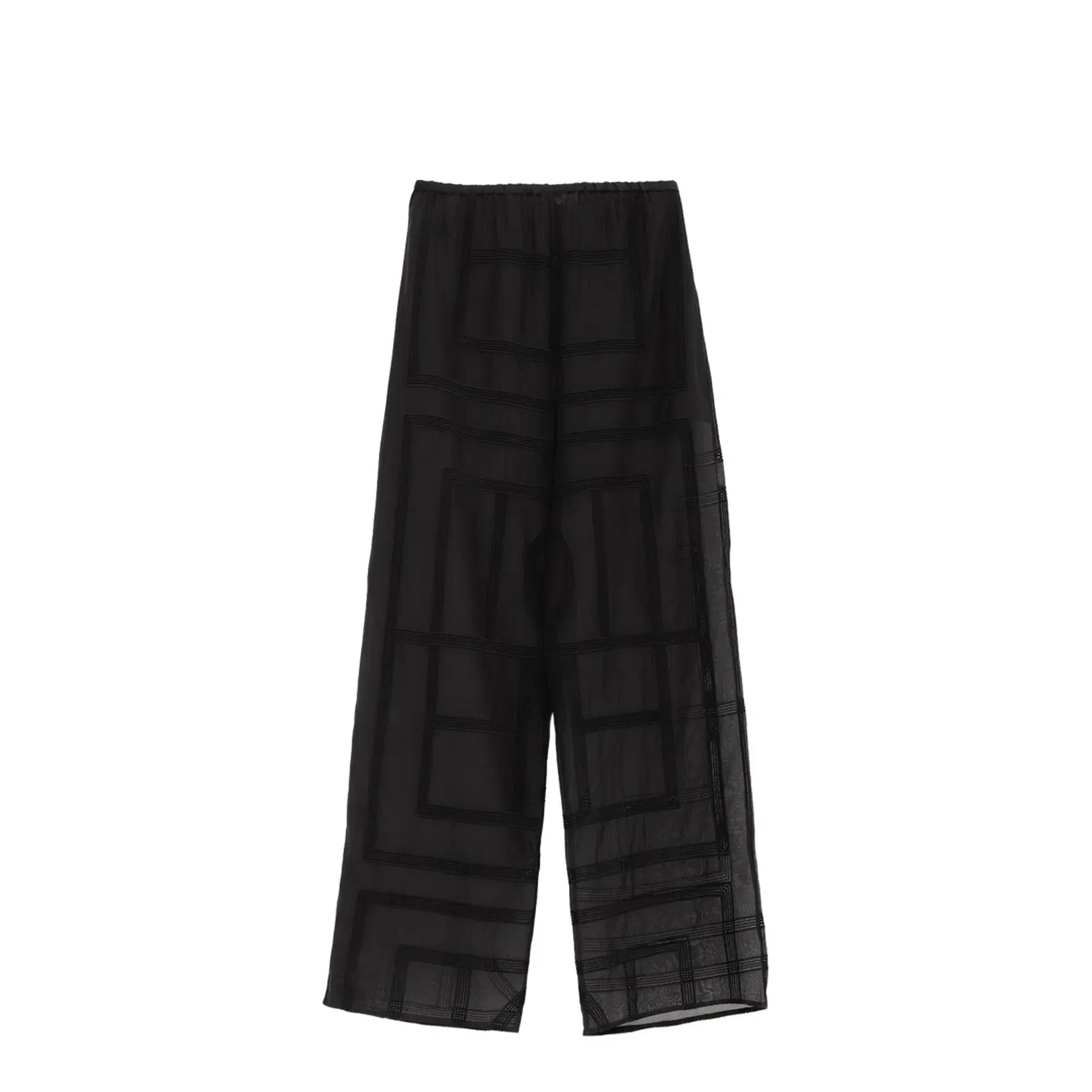 Black Geometric Pattern Elasticated Waistband