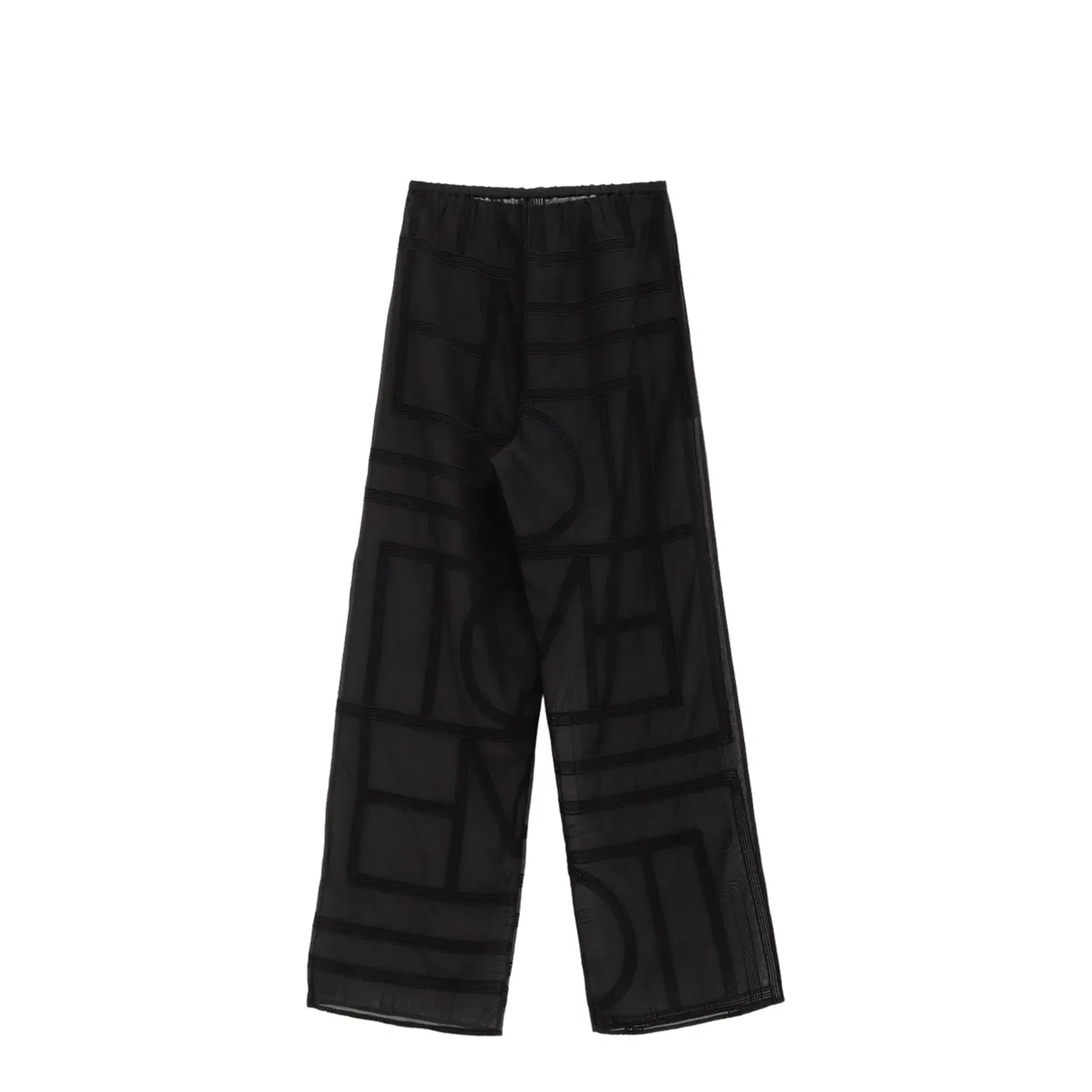 Black Geometric Pattern Elasticated Waistband