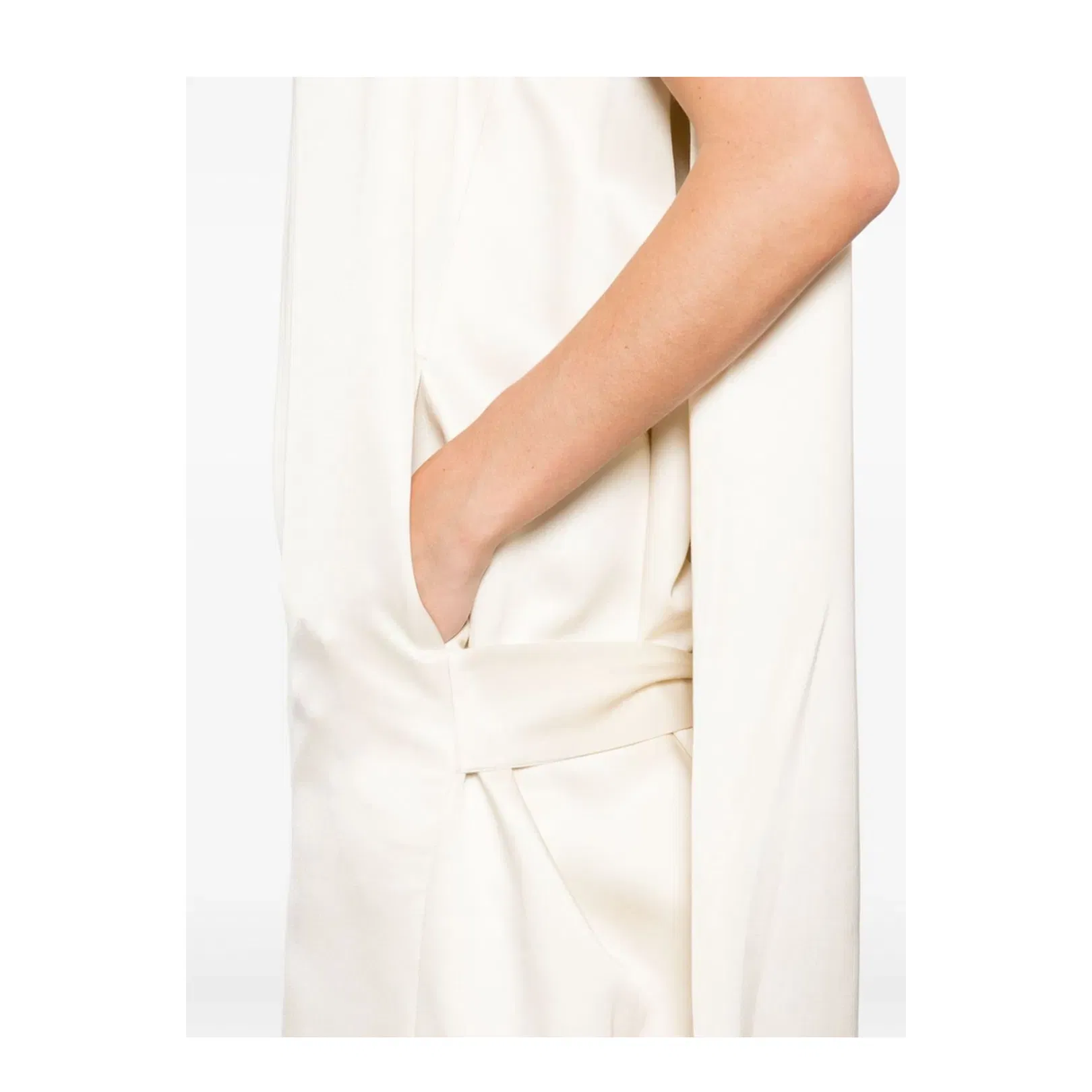 Cocoon Scarf Dress Light Beige