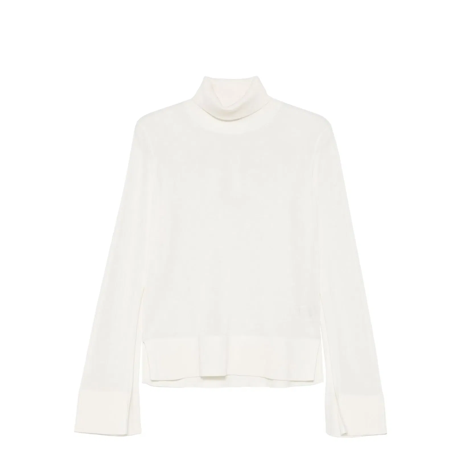 White High-Neck Knit Top