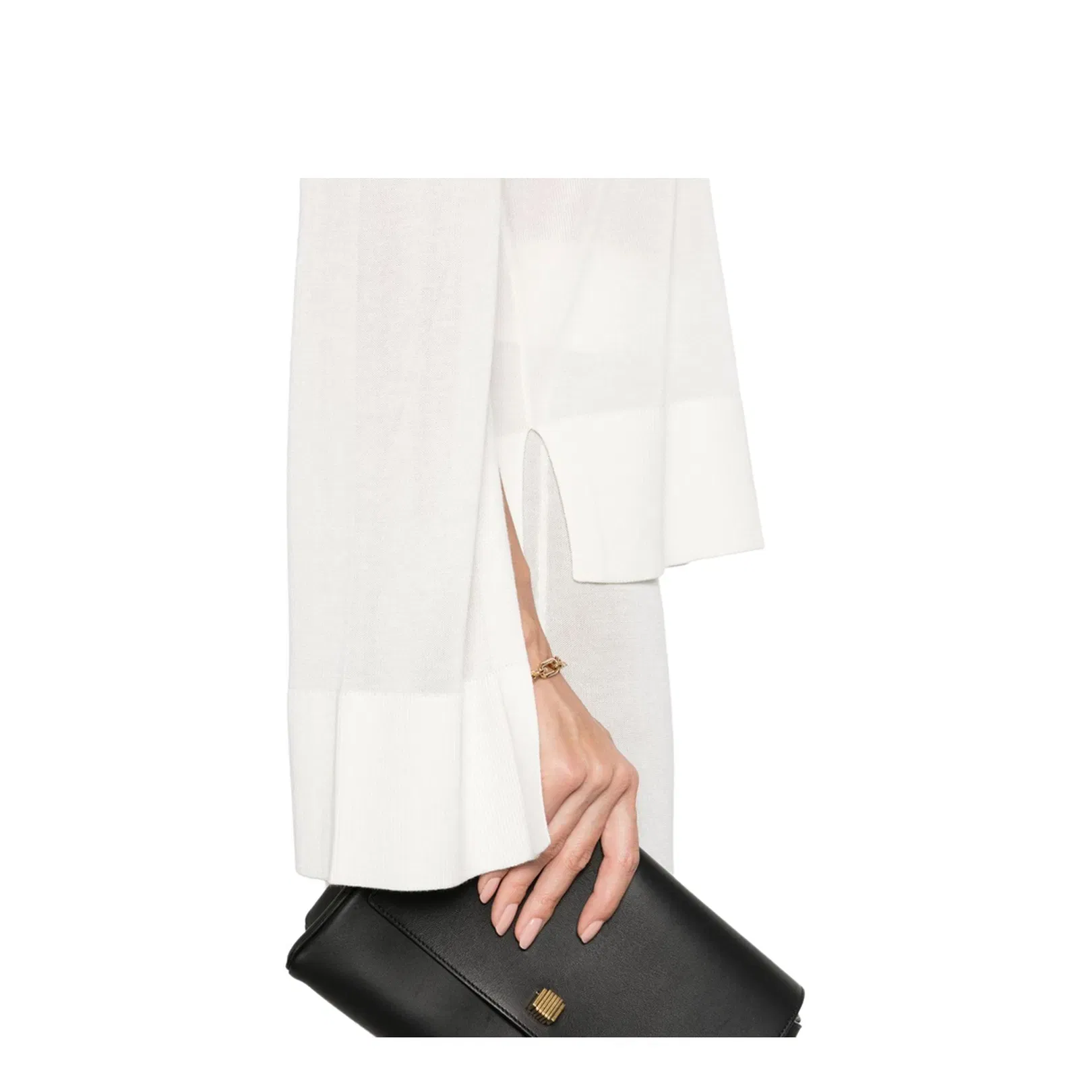 White High-Neck Knit Top