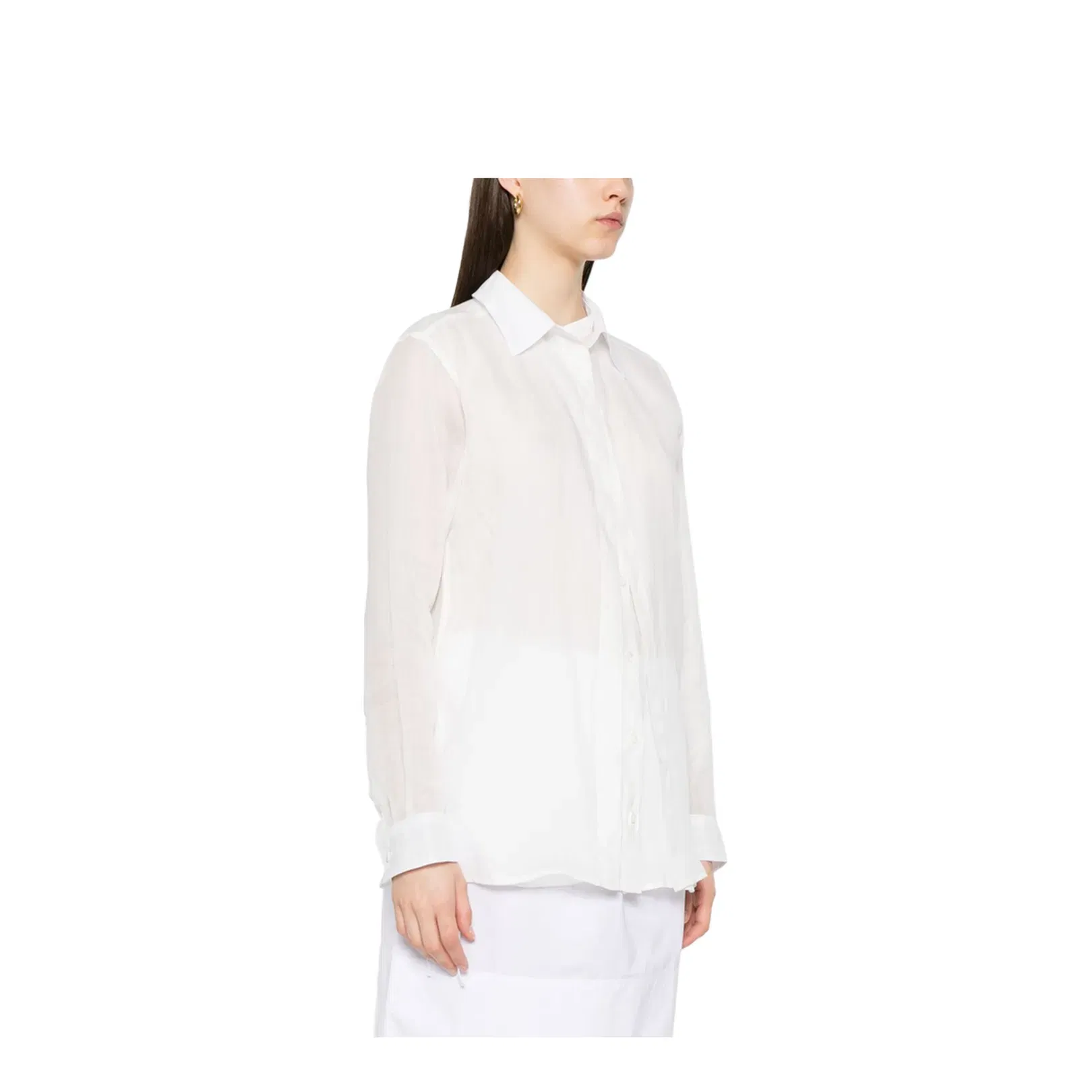 White Double Collar Shirt