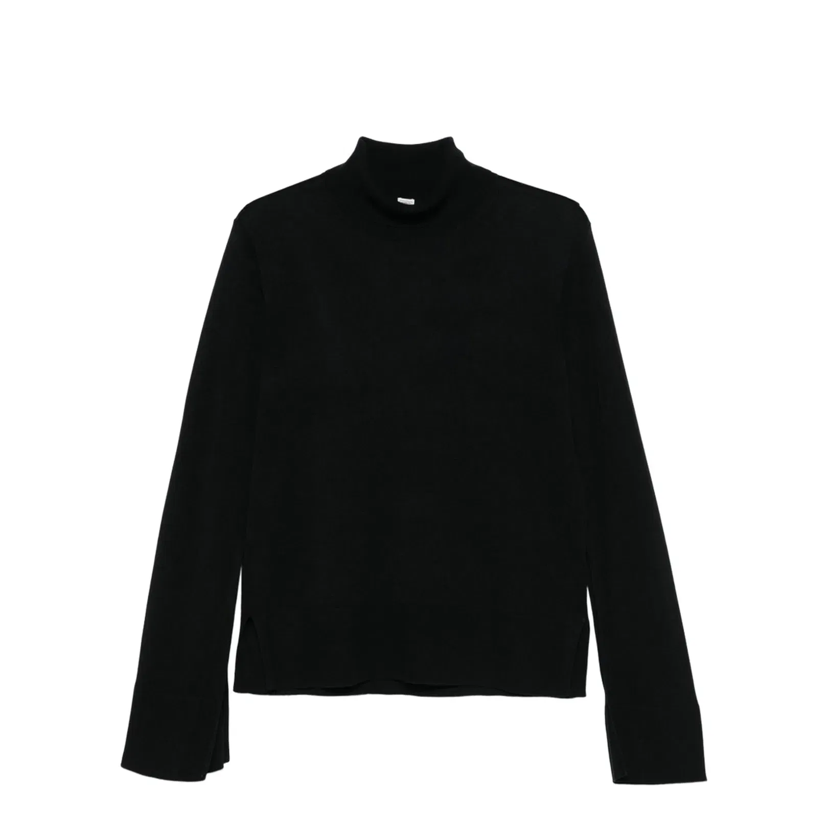 Slit Sleeve Turtleneck Black