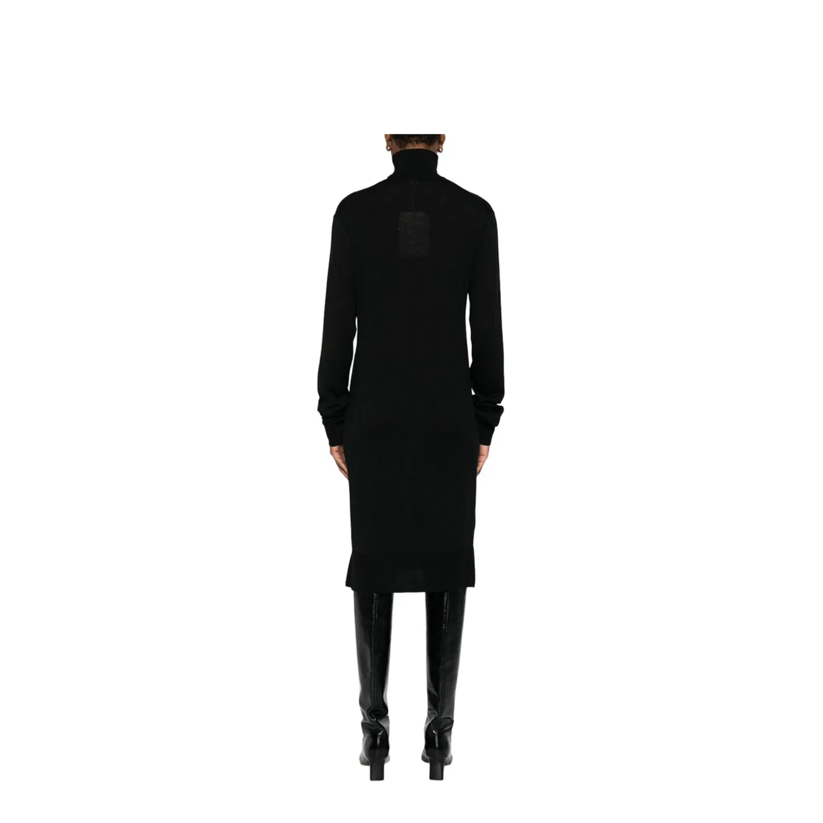 Wool Turtleneck Midi Dress