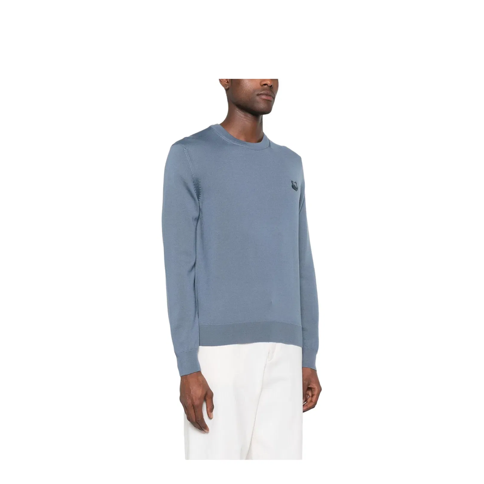 Bold Fox Head Knit - Breton Blue