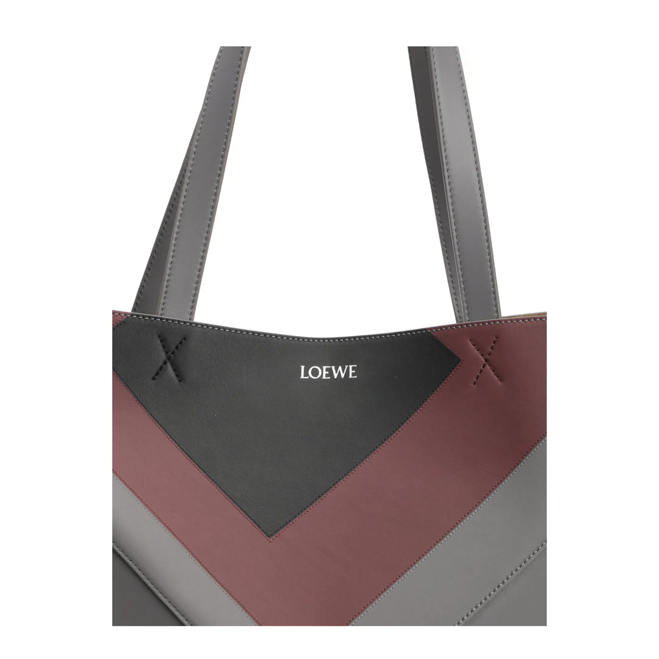 Puzzle Fold XL Calfskin Tote Bags - Grey