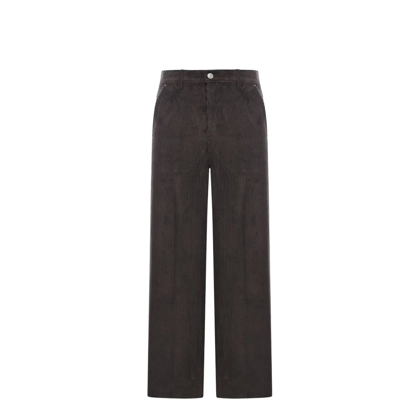 Anthracite Cotton Corduroy Large Fit Trousers