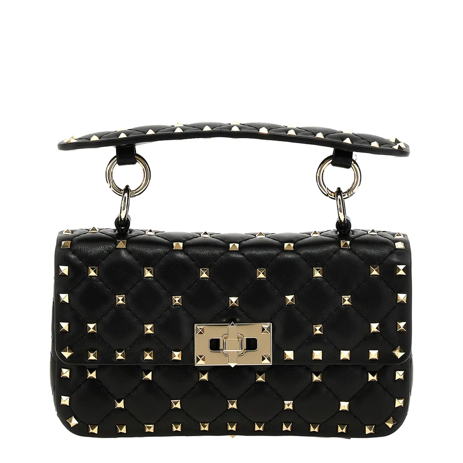Rockstud Spike Nappa Leather Handbag