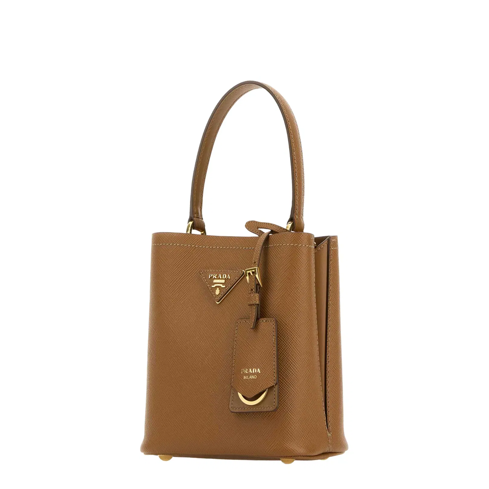 Caramel Leather Small Panier Handbag