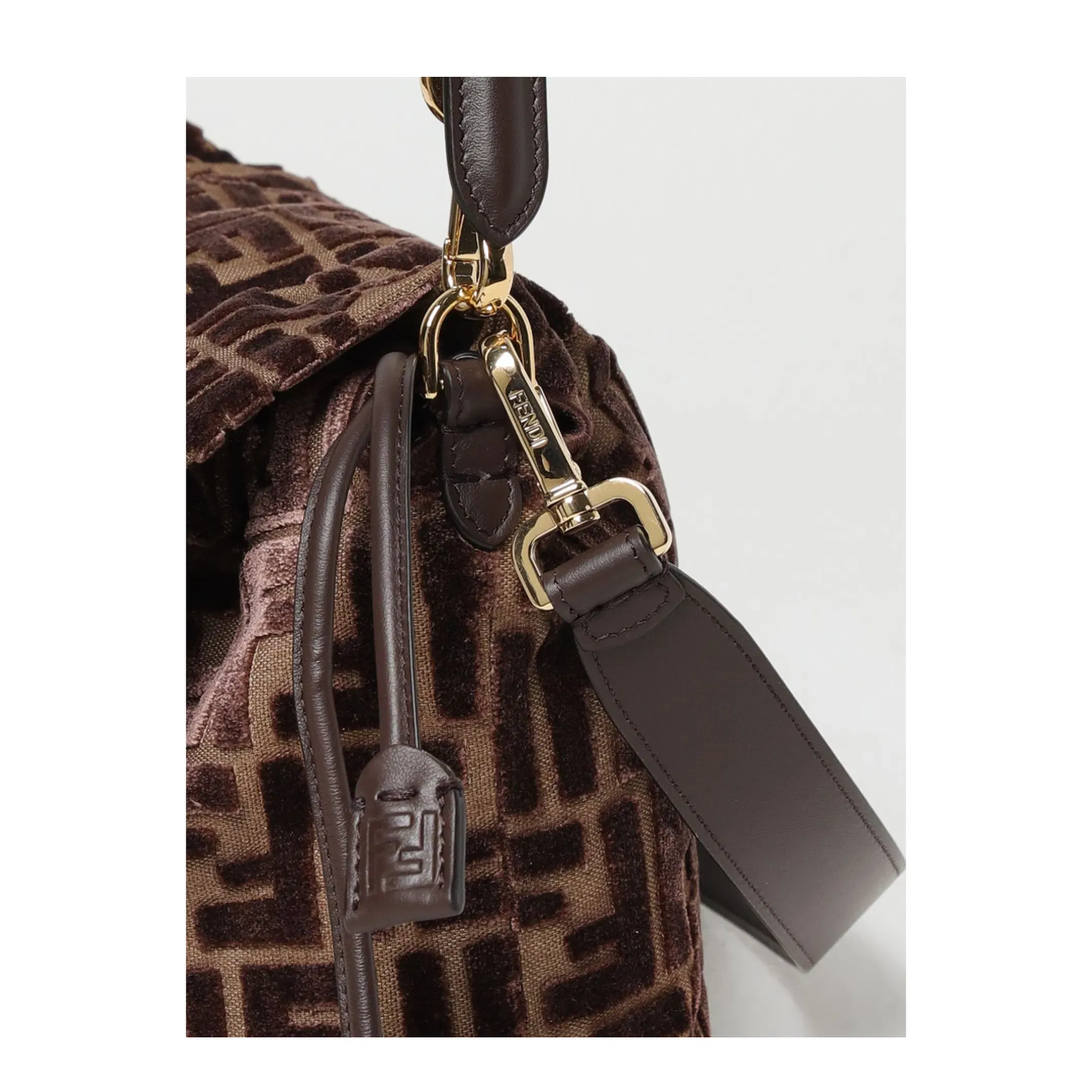 Mamma Baguette Medium Fabric Brown
