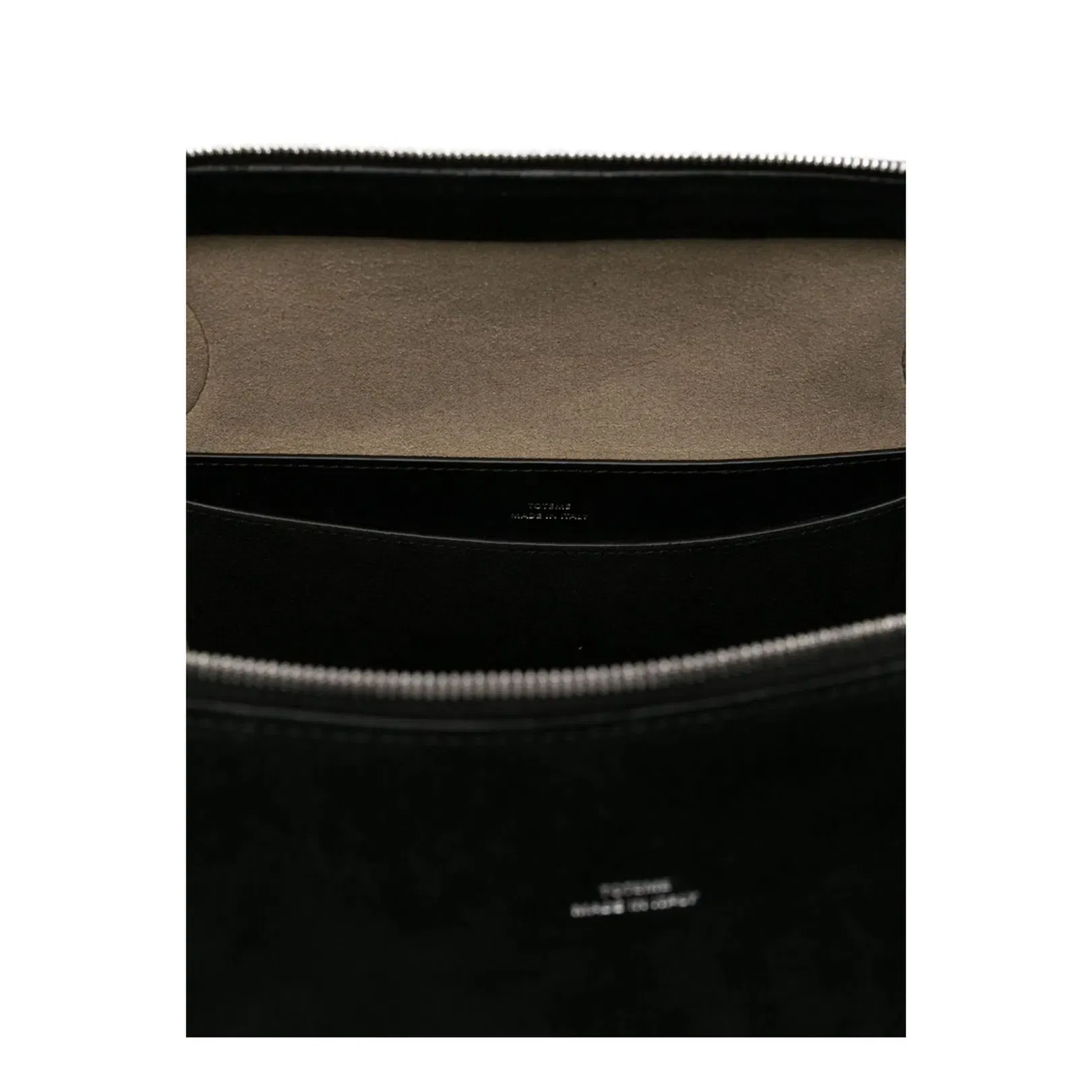 Suede Leather Tote Bag in Black