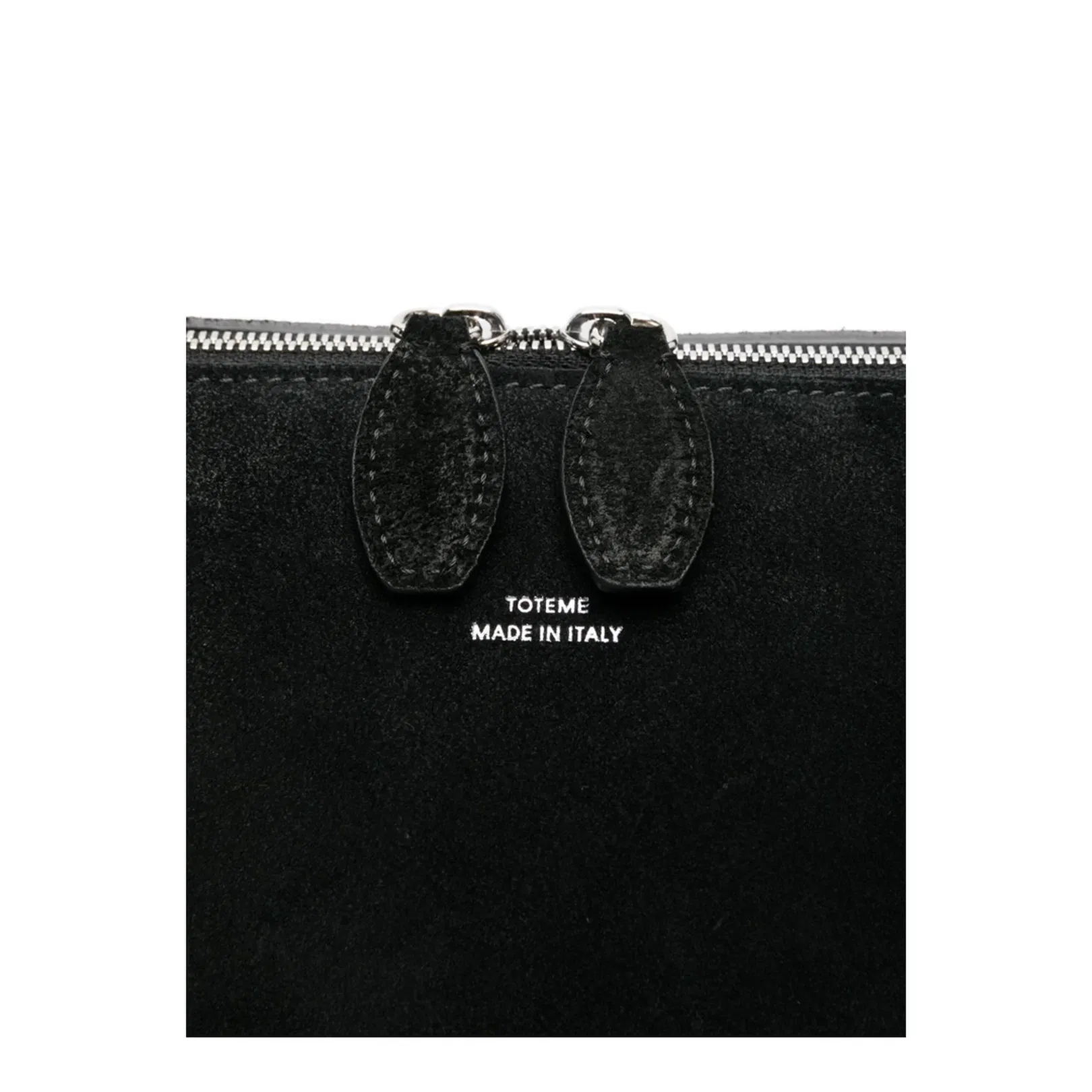 Suede Leather Tote Bag in Black
