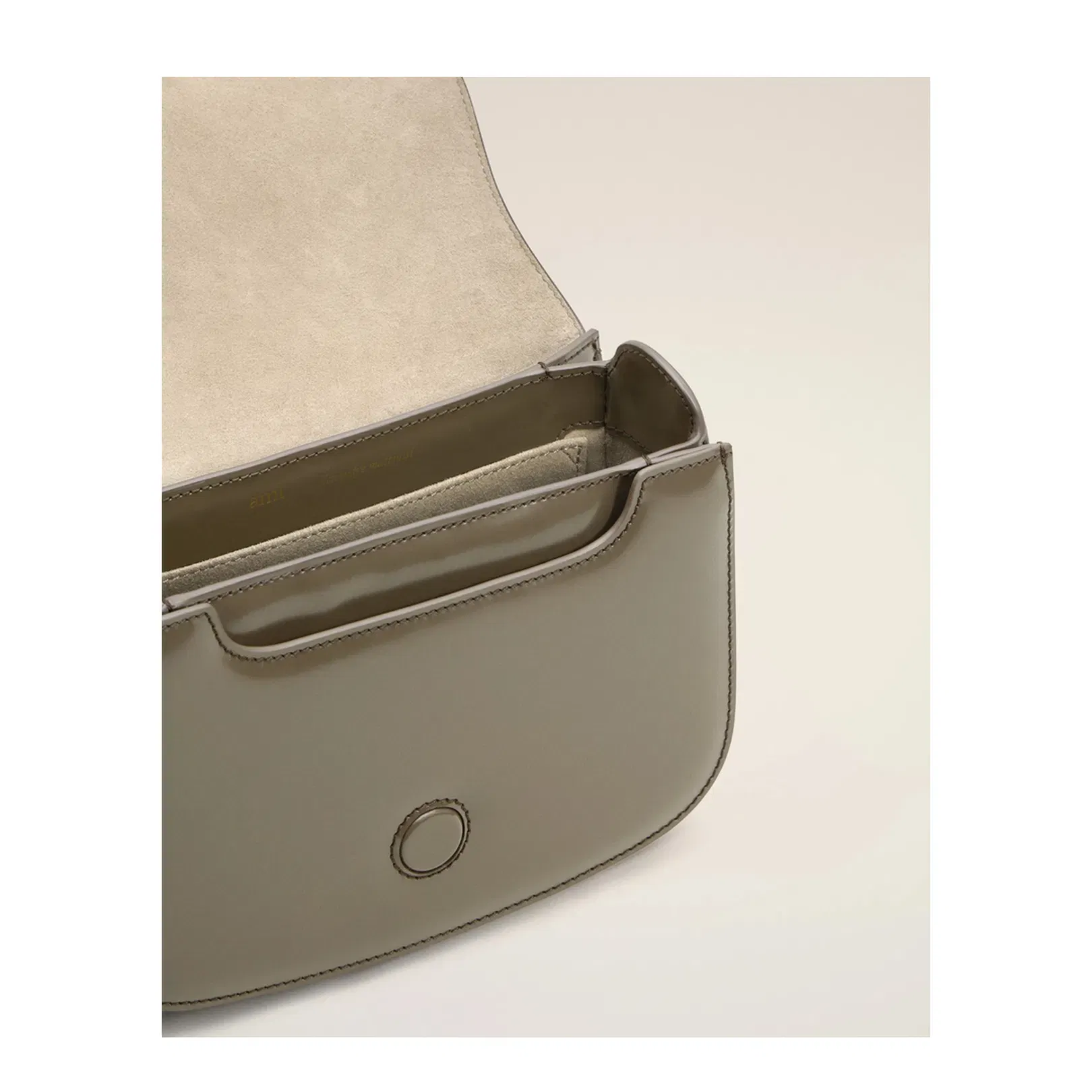 Grey Glazed Leather Paris Bag