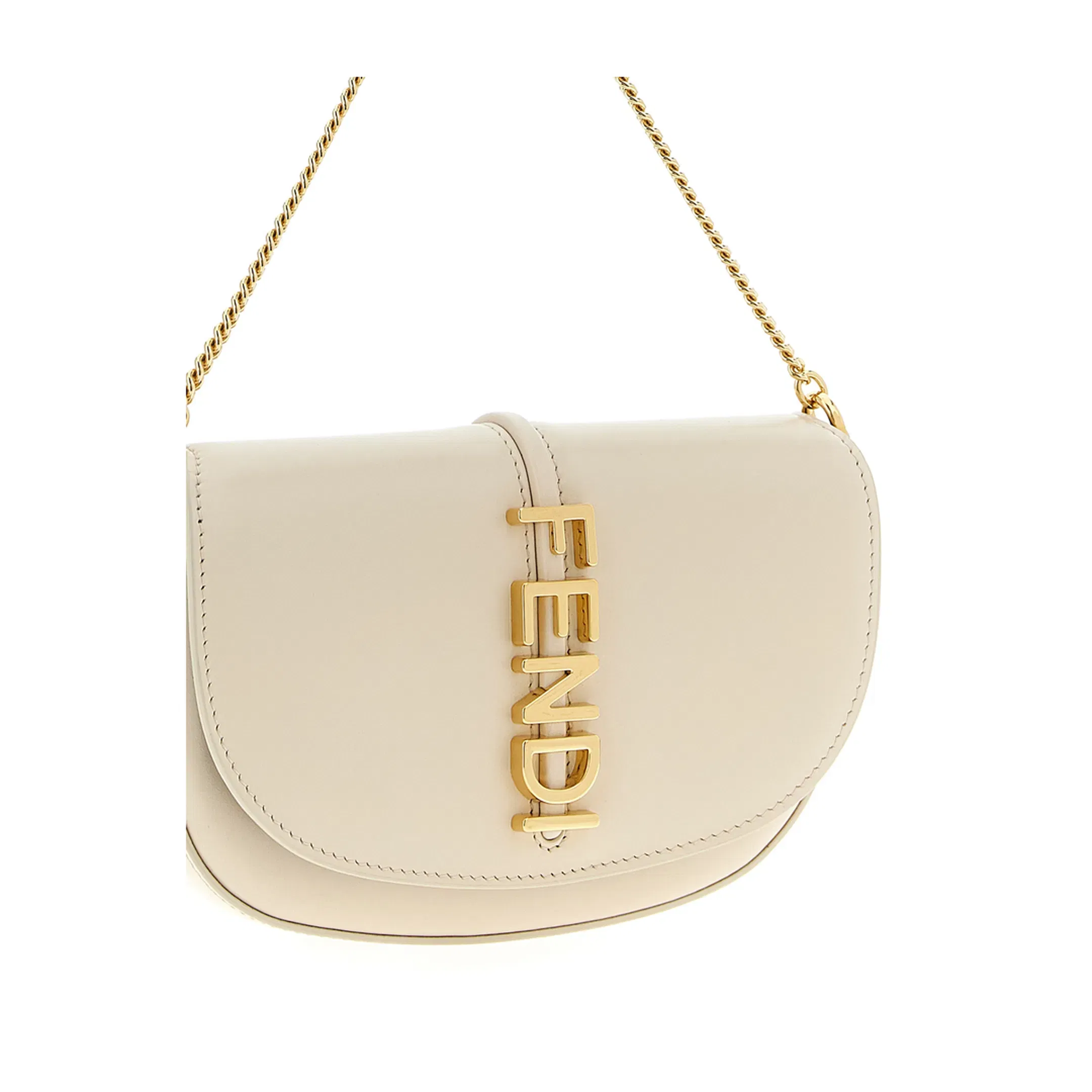 Wallet on Chain Leather White