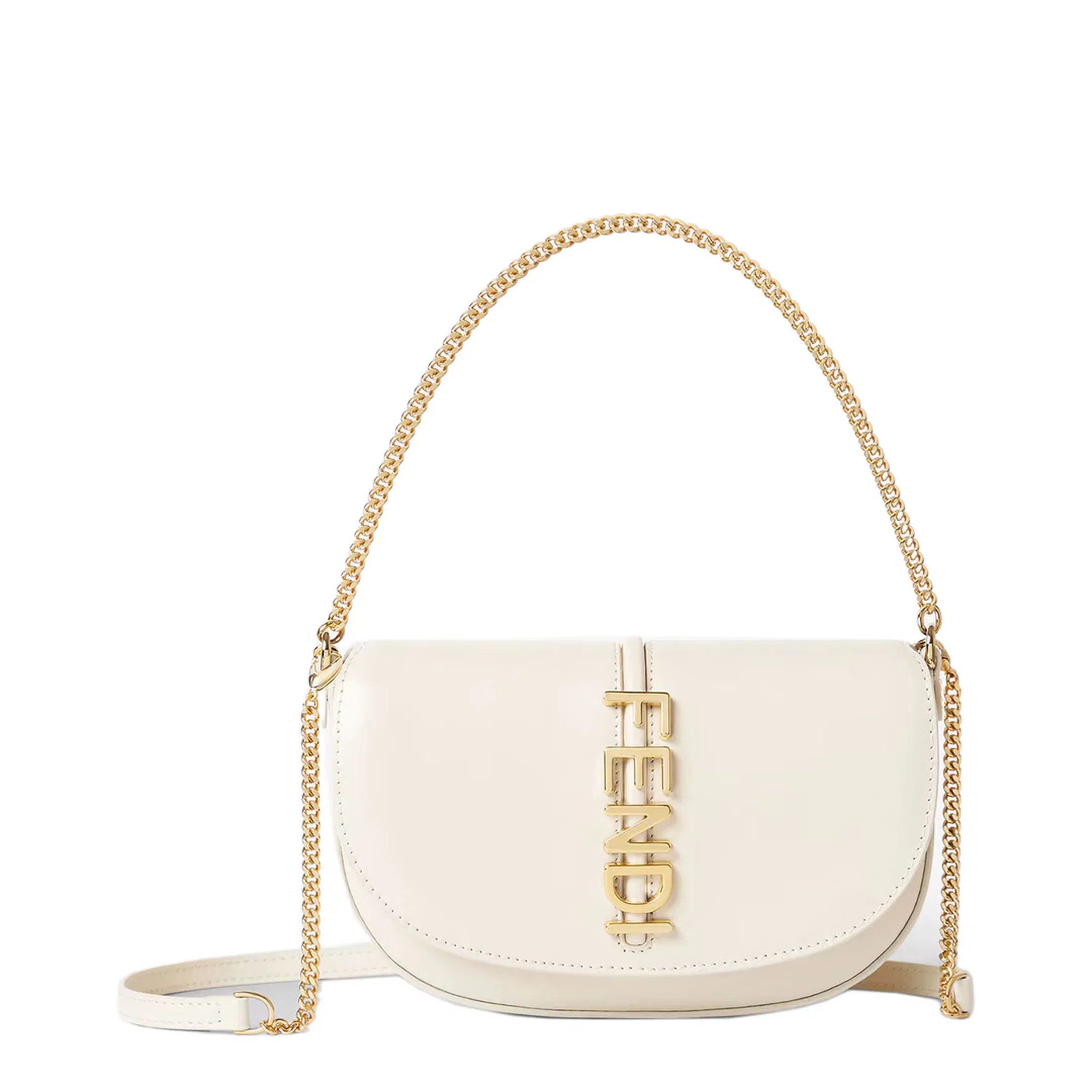 Wallet on Chain Leather White