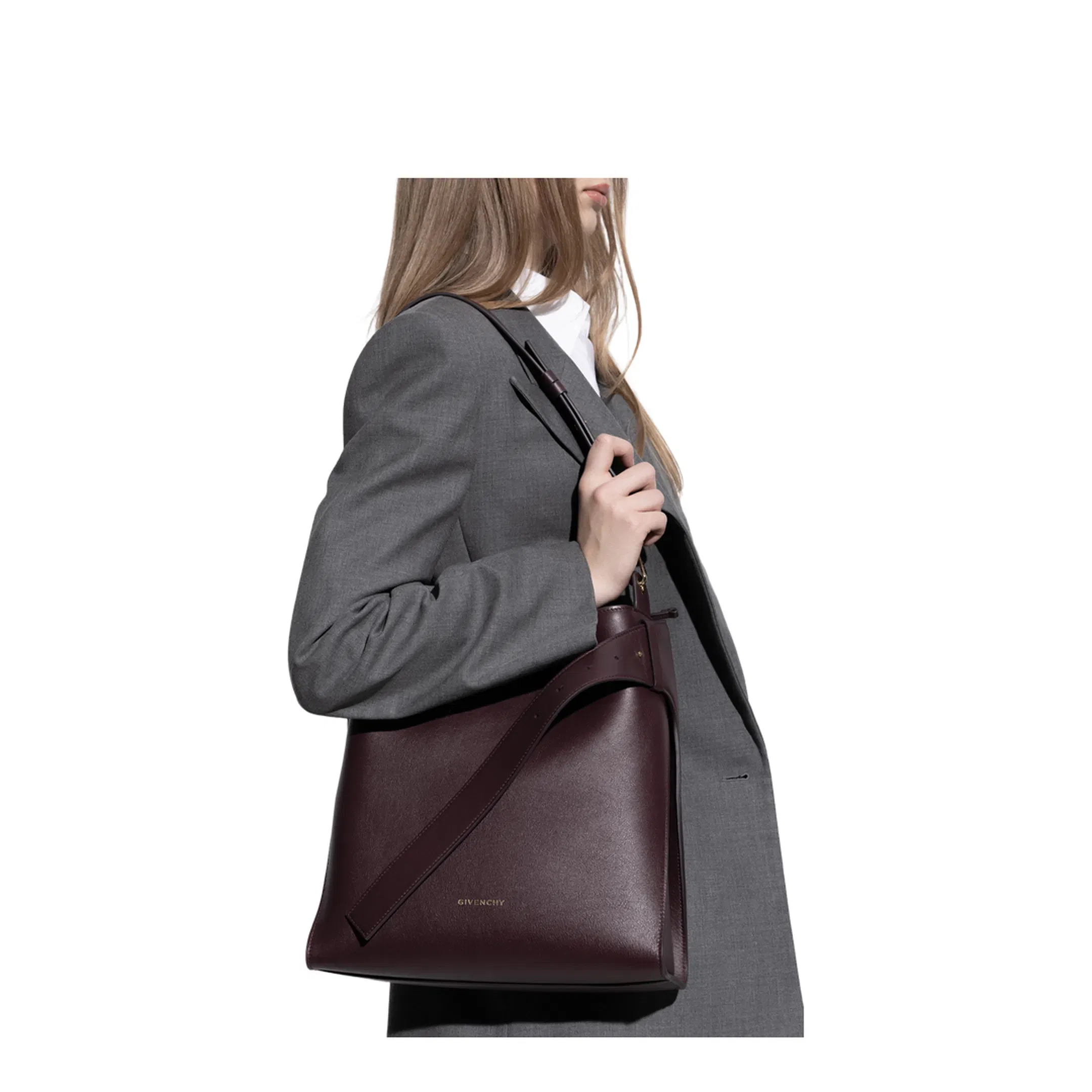 Medium Day Hobo Bag in Burgundy