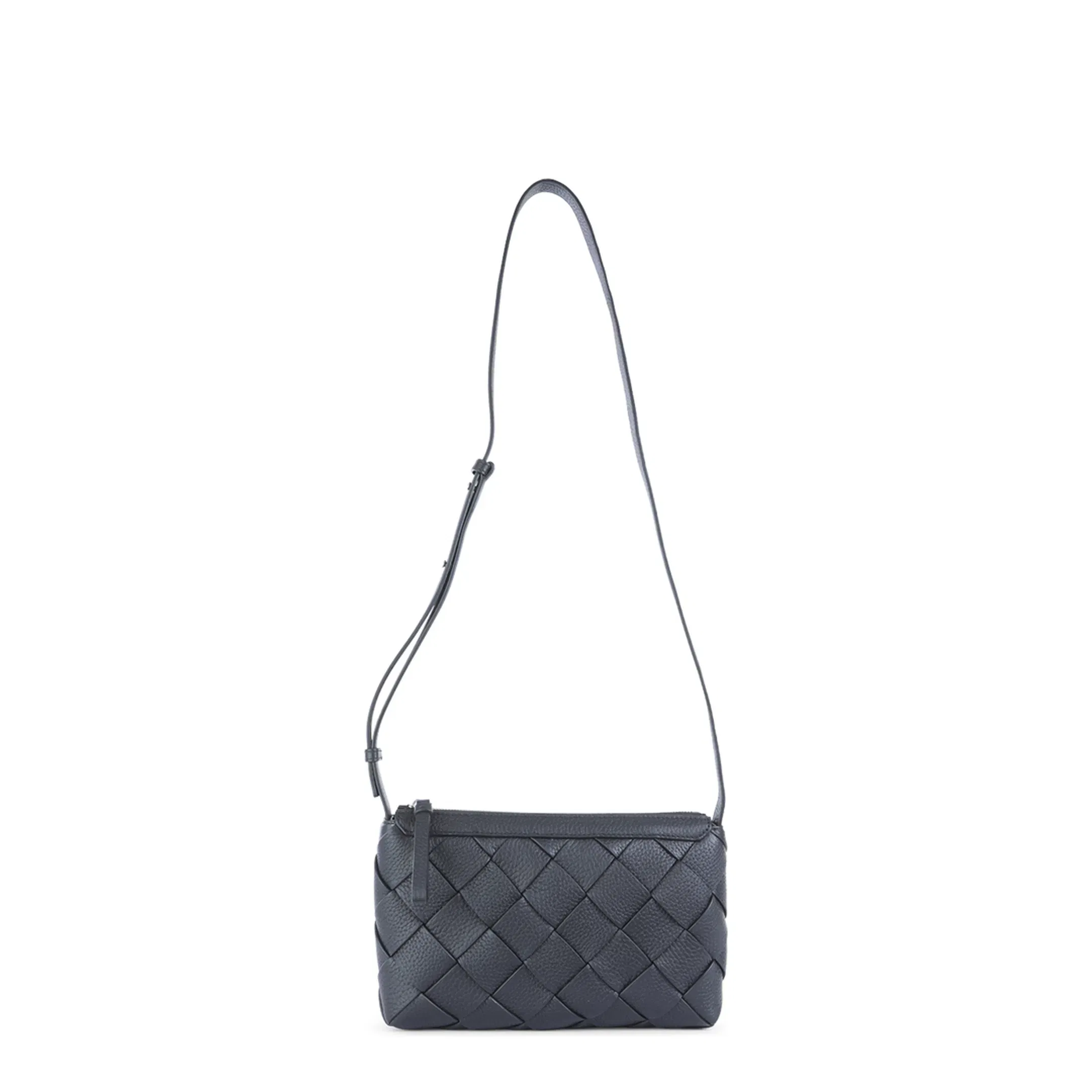 Black Leather Diago Bag