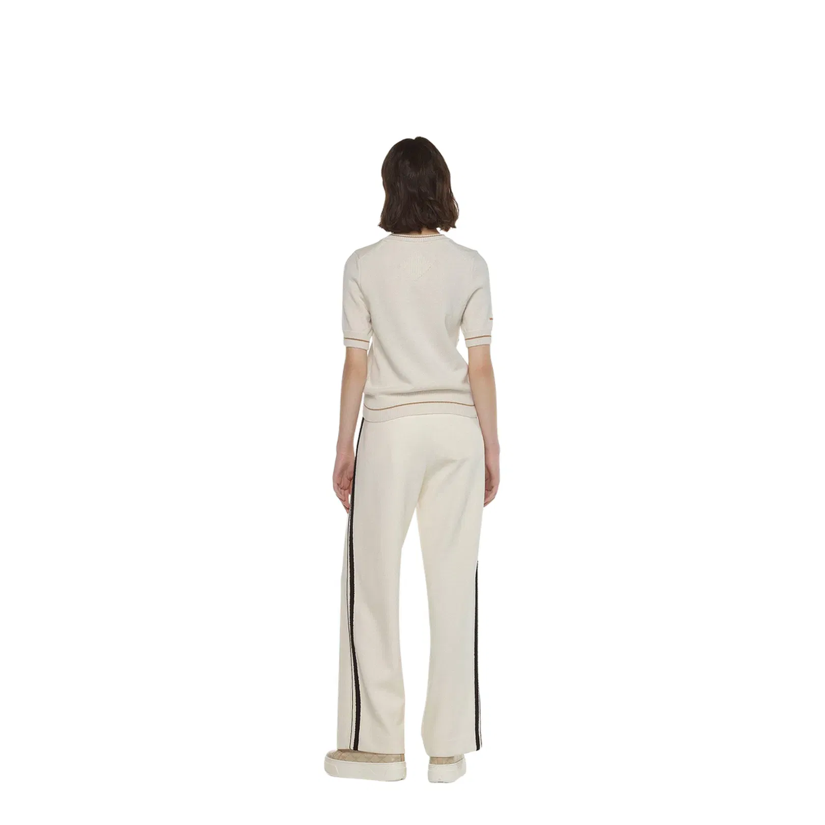 Wide-Leg Bouclé Pants