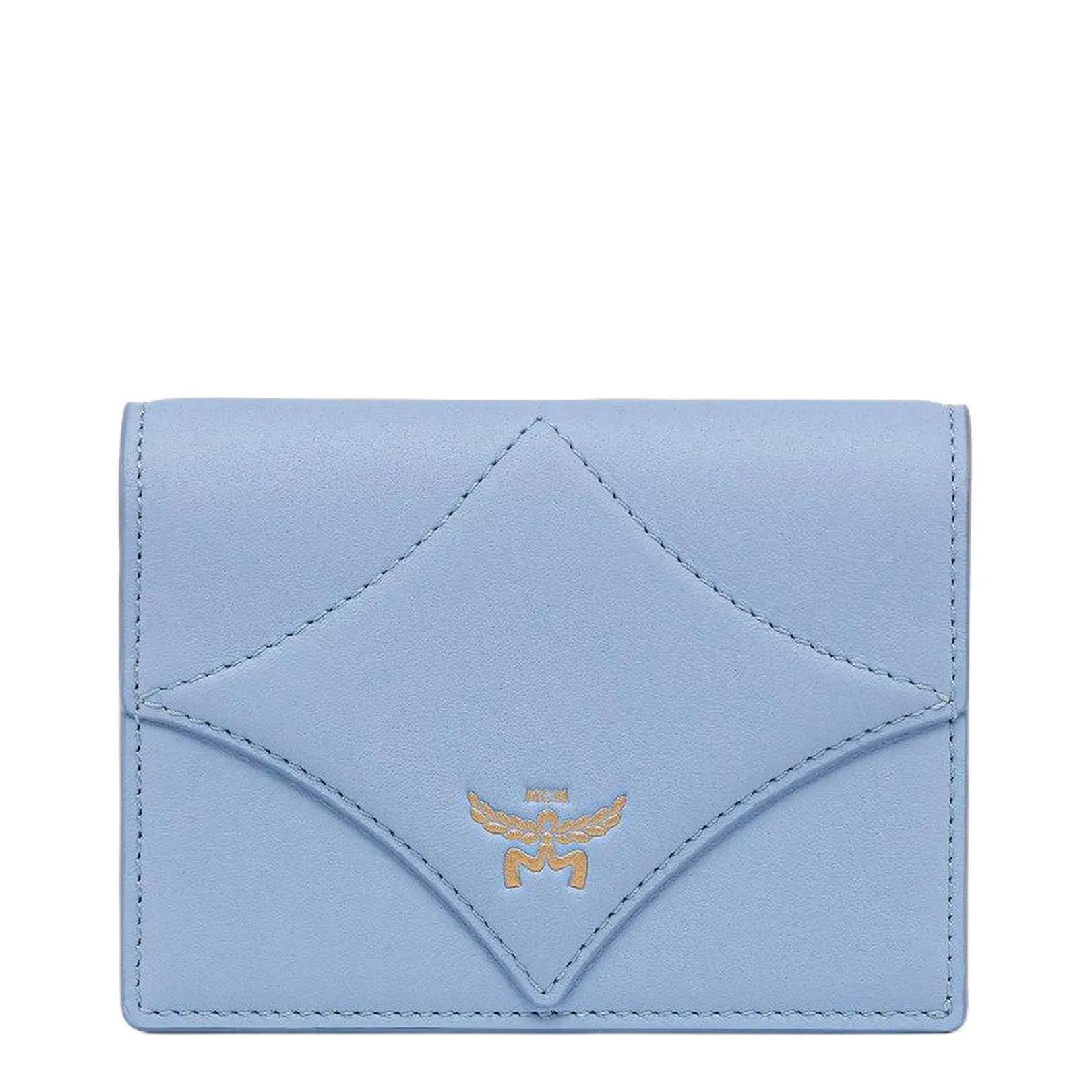 Spanish Calfskin Diamond Snap Wallet - Blue