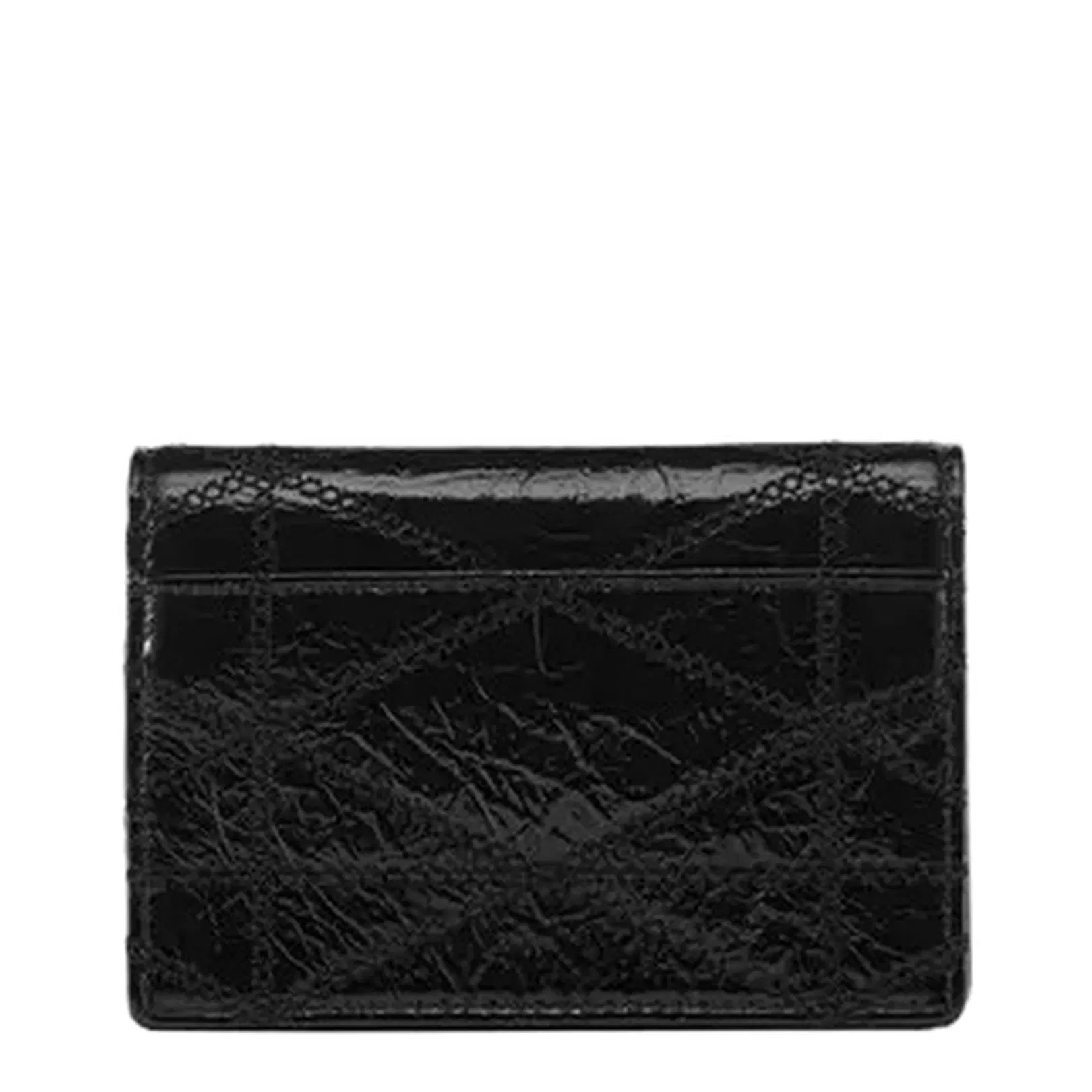 Travia Quilted Card Wallet in Crushed Leather