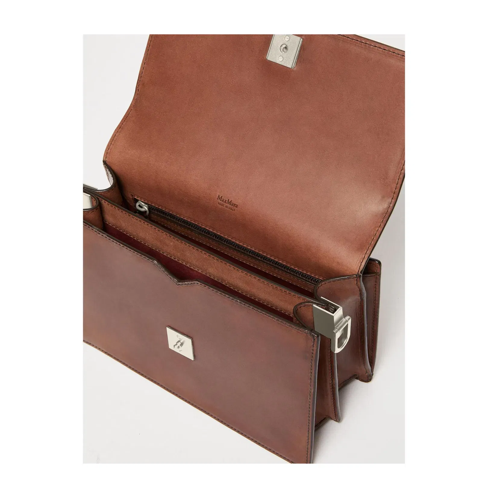 Biancaroughs Small Leather Crossbody Bag Brown