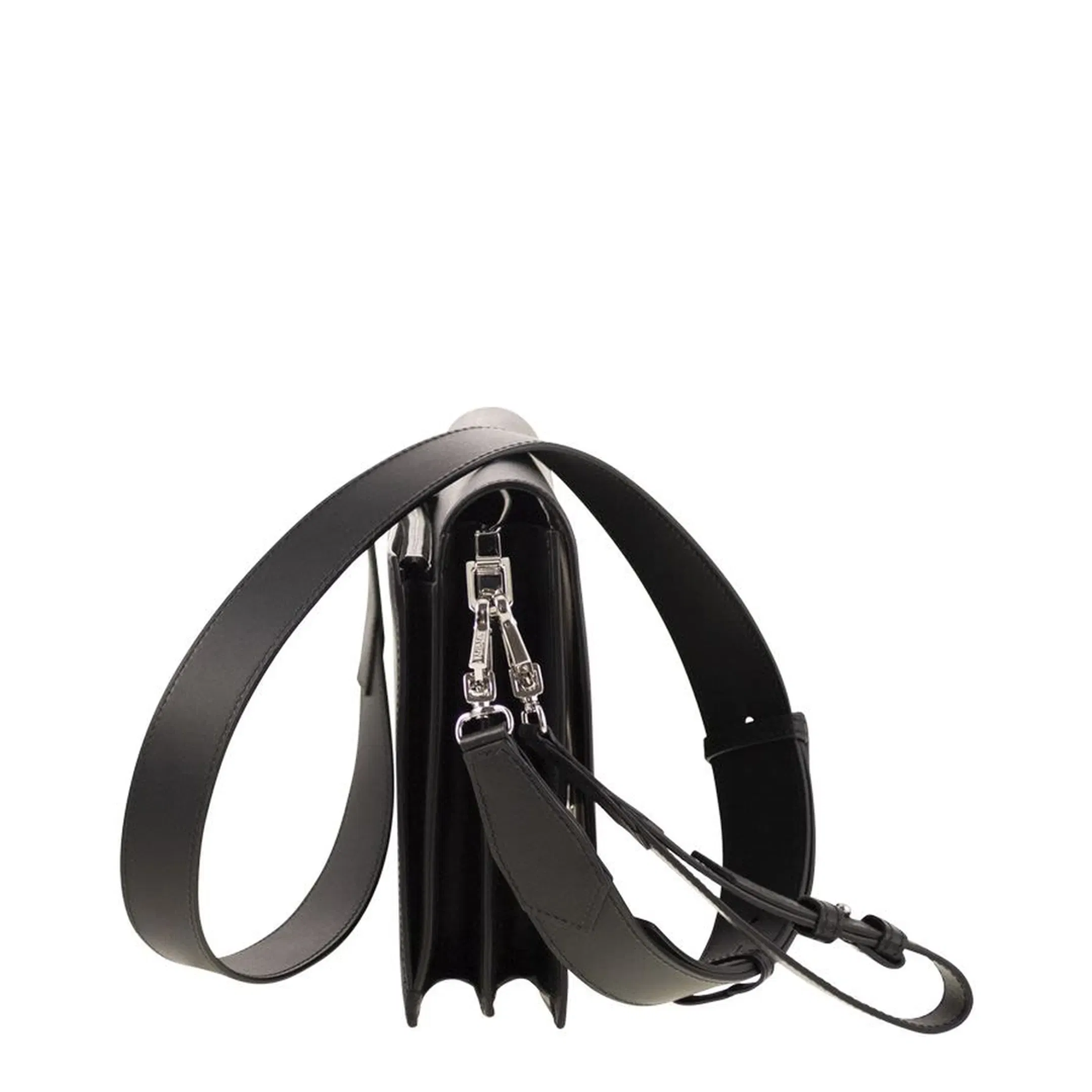 Biancaroughs Medium Leather Crossbody Bag Black