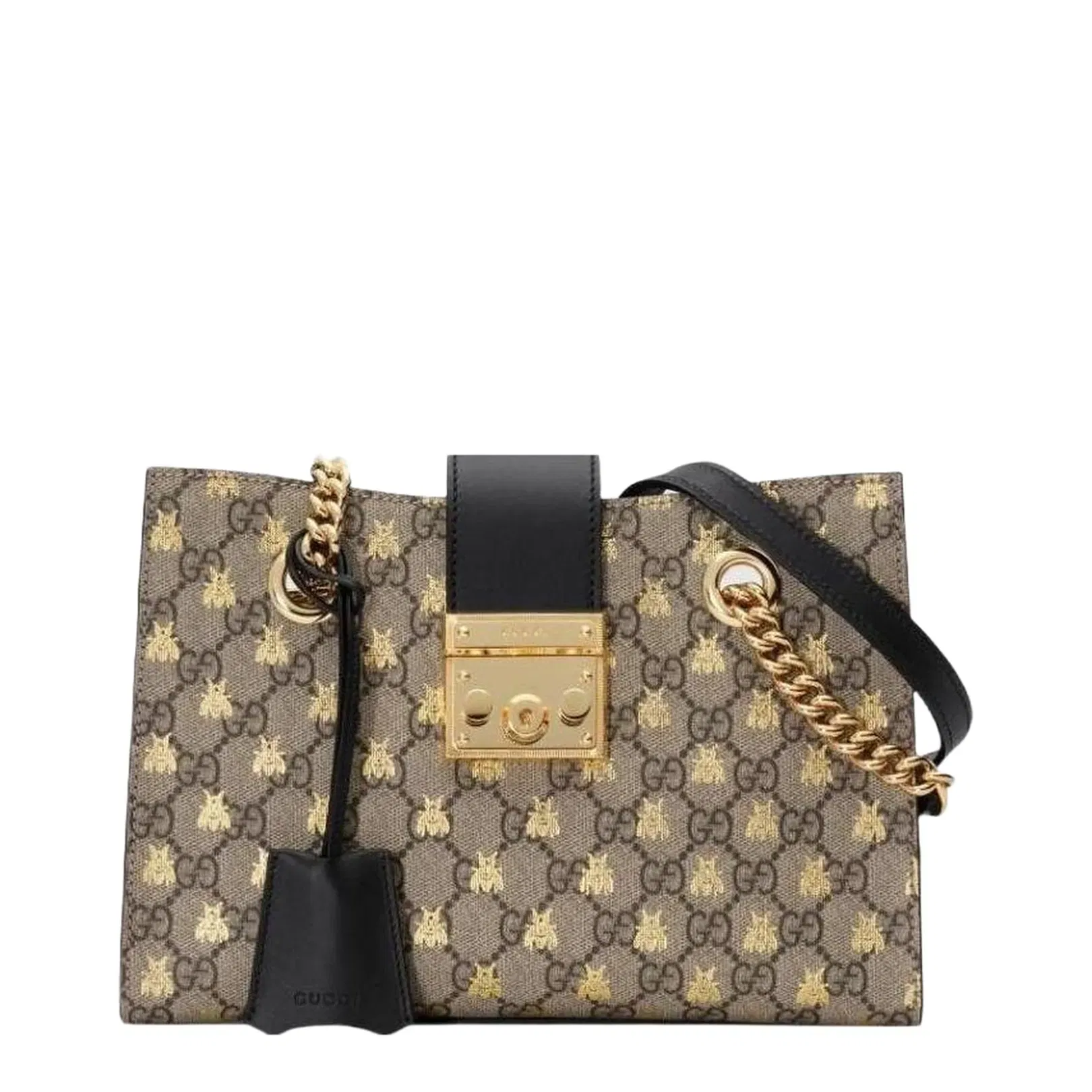Padlock Small GG Shoulder Bag Beige