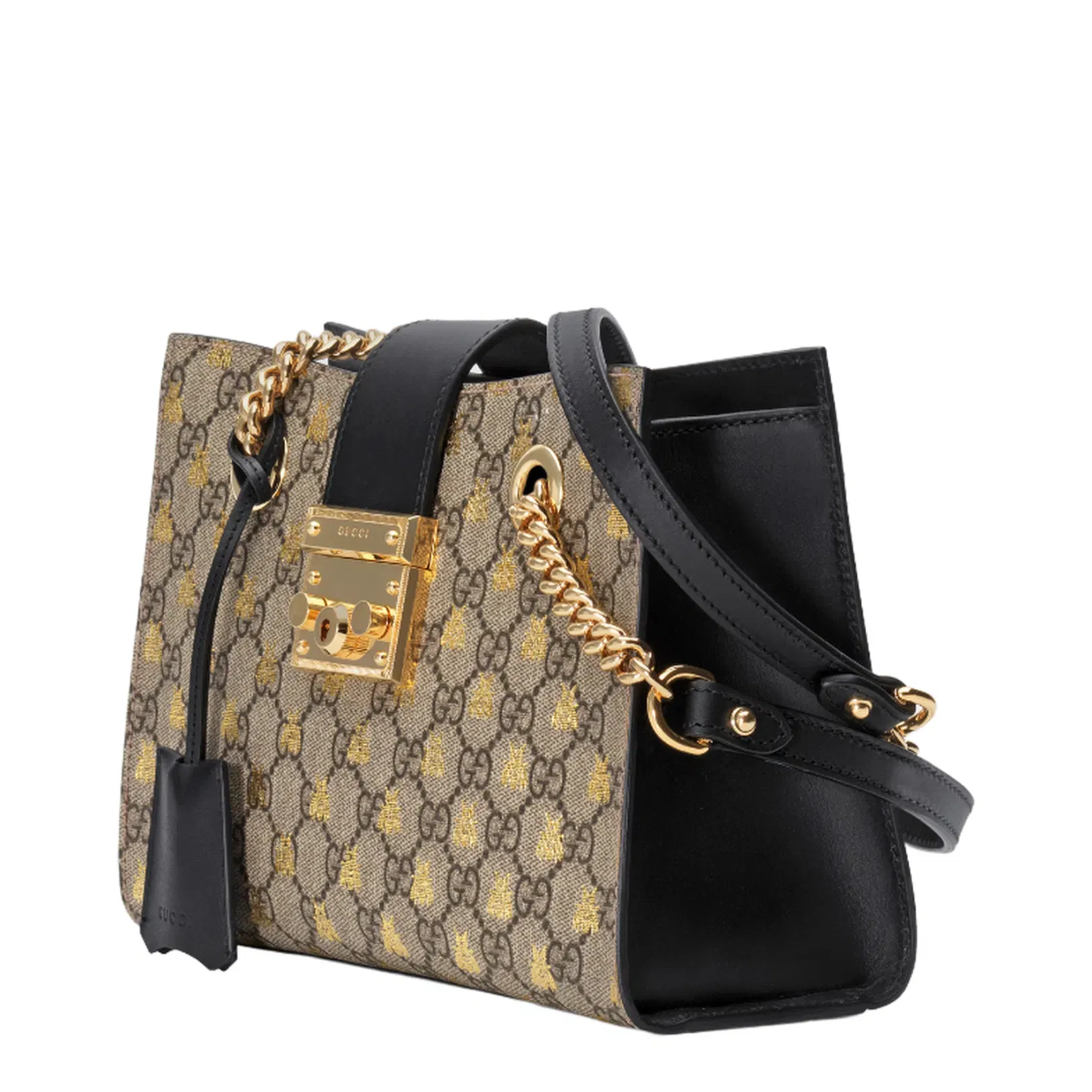 Padlock Small GG Shoulder Bag Beige