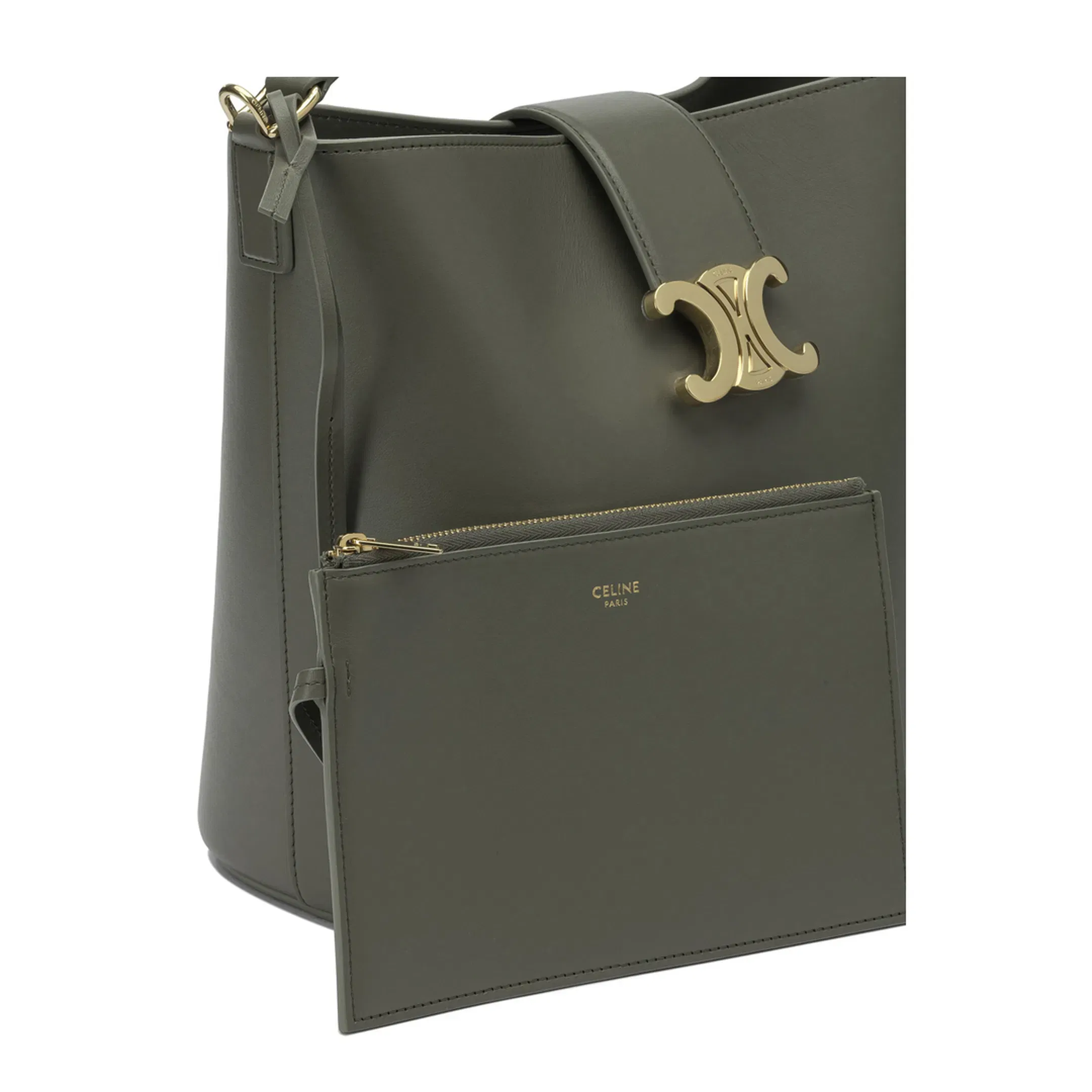 Medium Bucket Louse in Smooth Calfskin