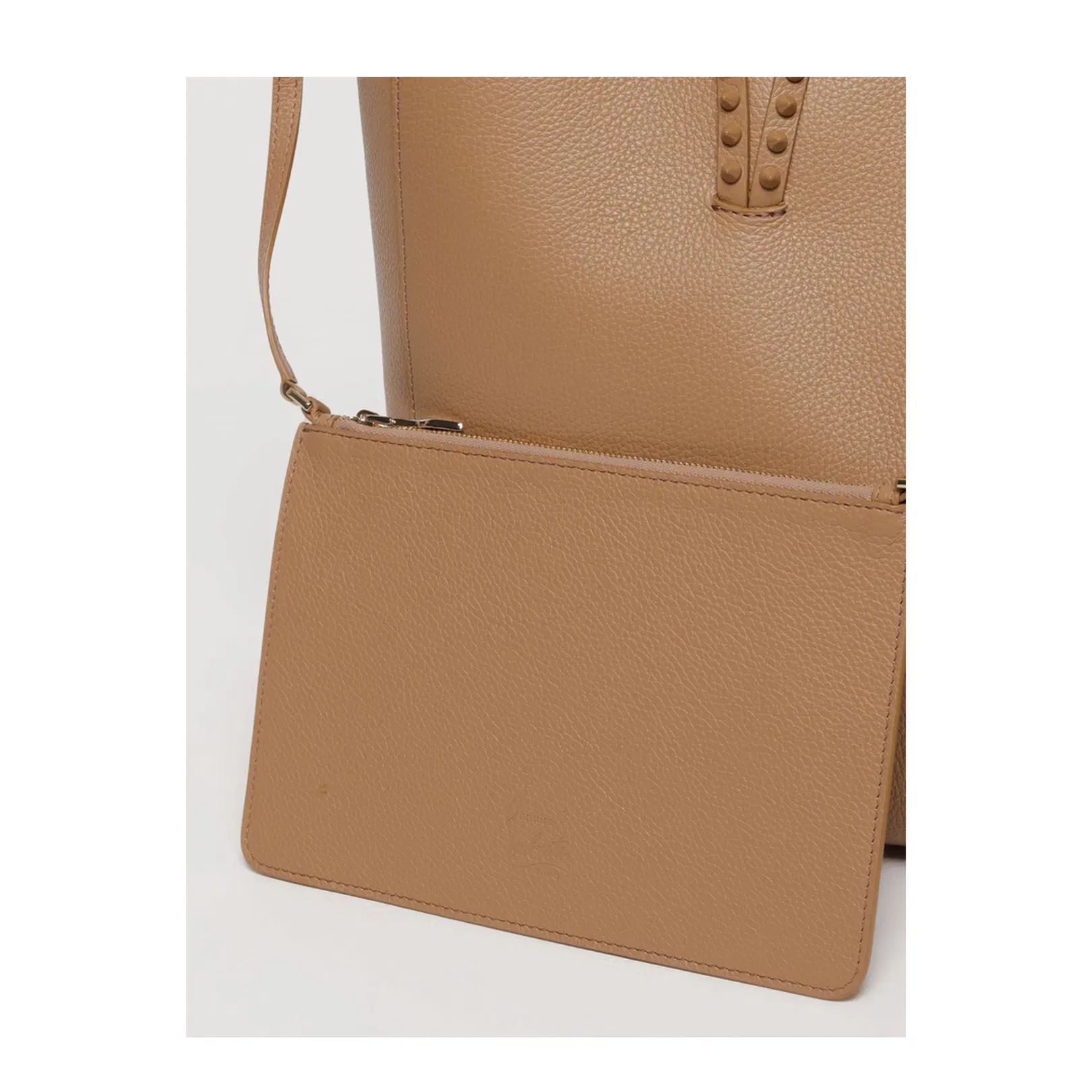 Cabata Large Tote Bag Soft Calf Leather and Spikes Lionne