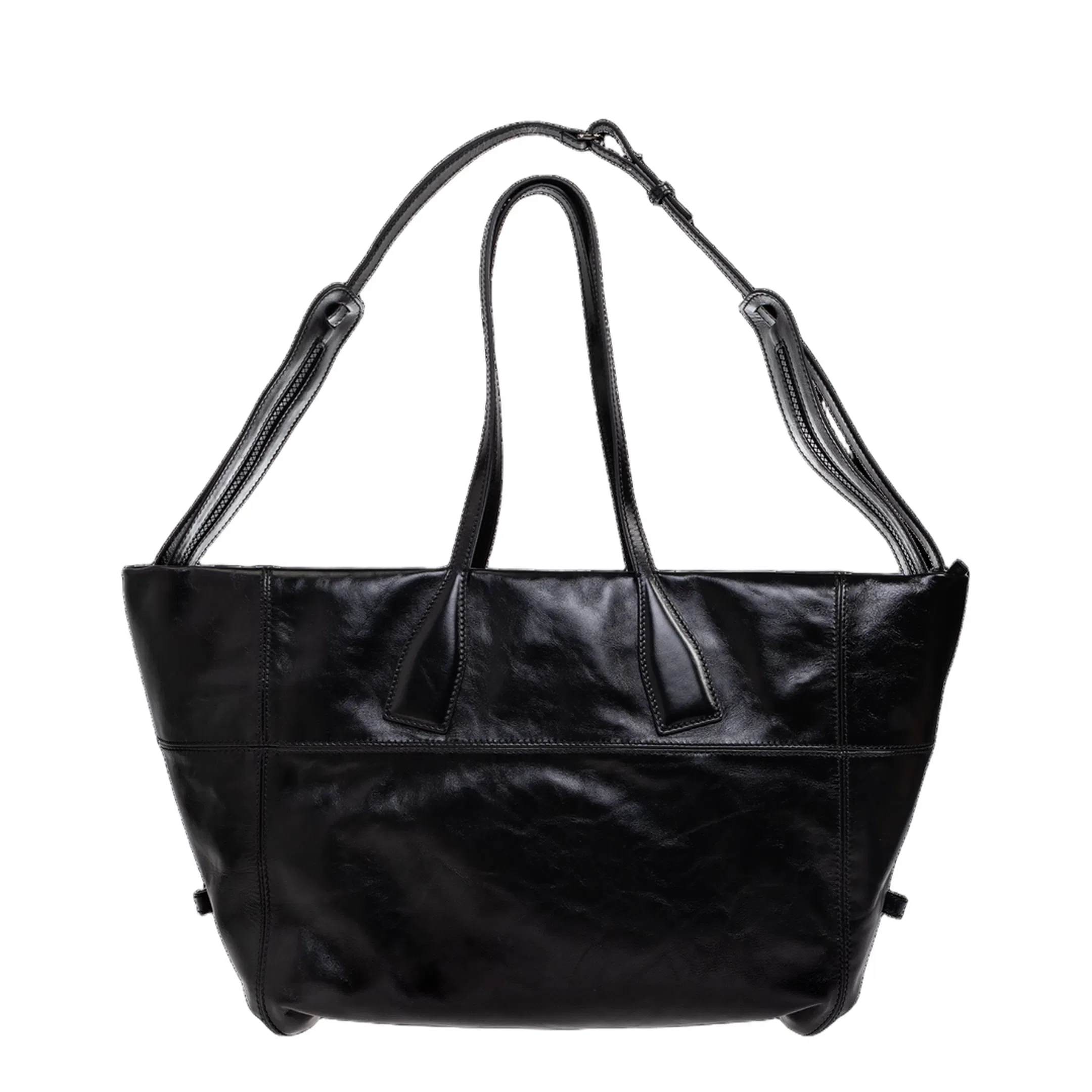Top-Handle Tote Bag Black