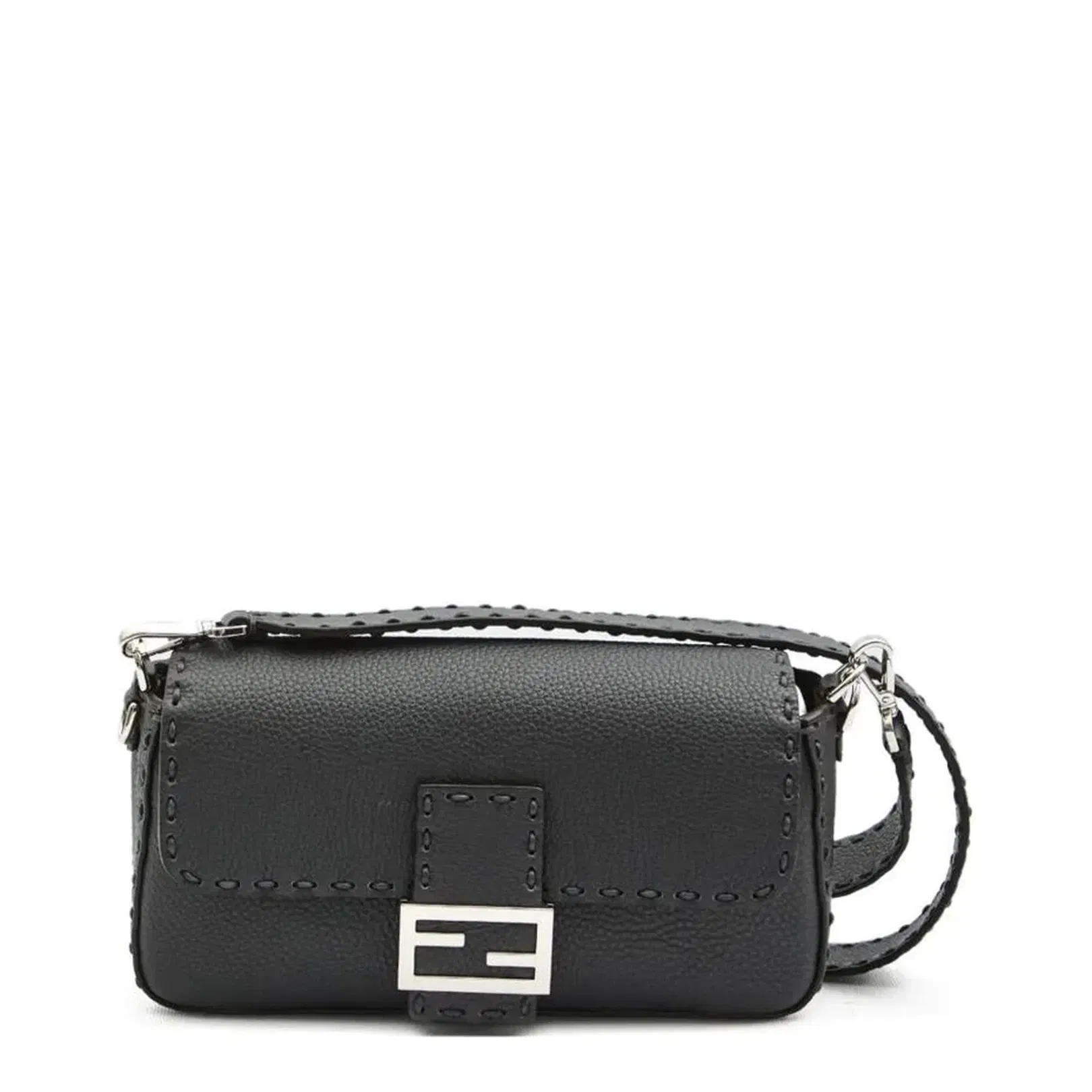 Baguette Macro Stitch Messenger Bag