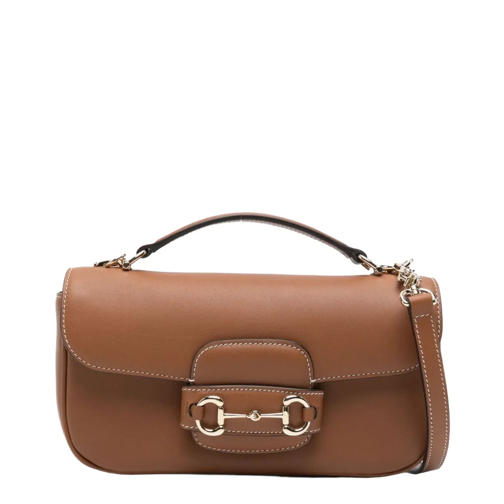 Horsebit 1955 Small Handle Bag Silk Nylon Brown