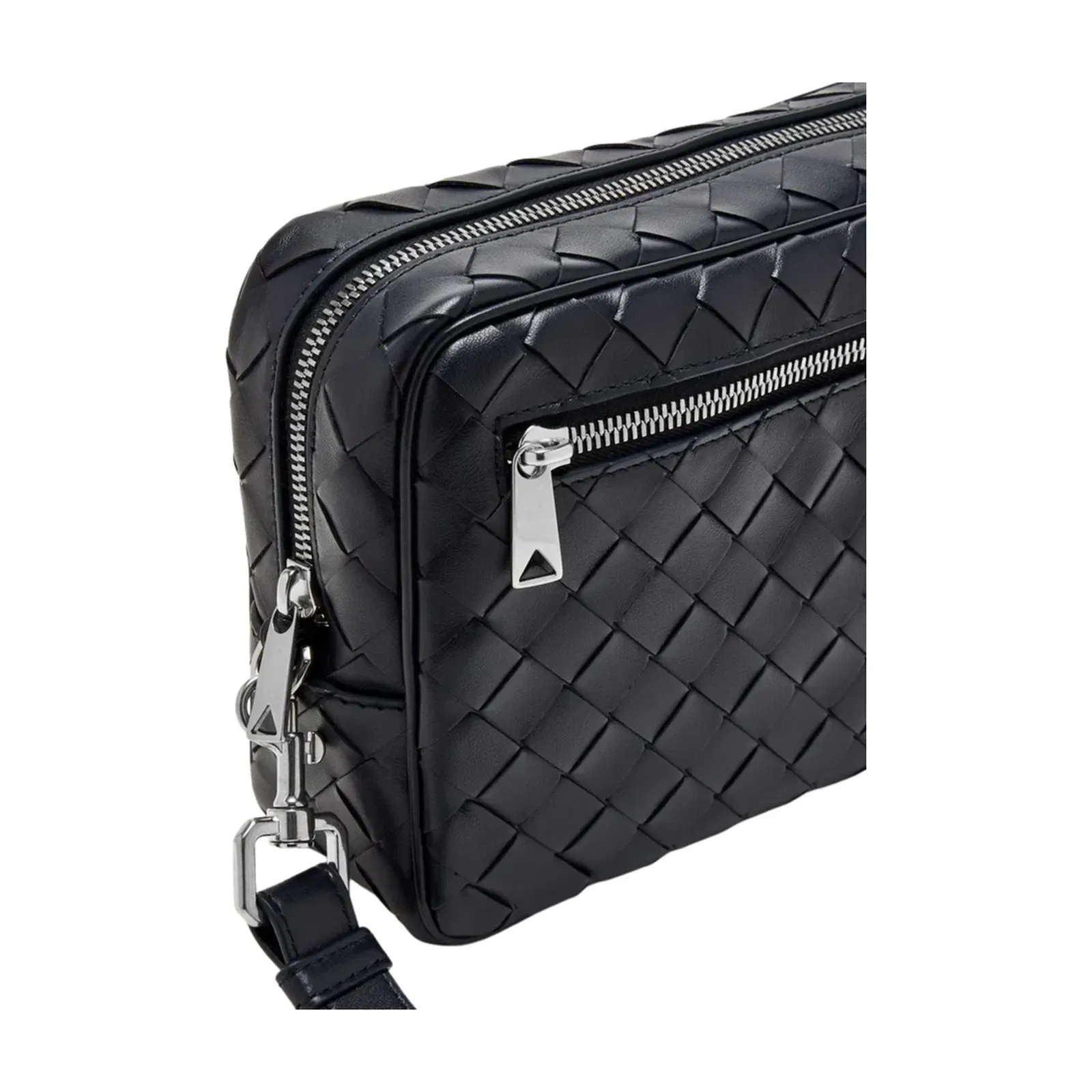 Intrecciato With Wristlet Leather Pouch Nocturnal
