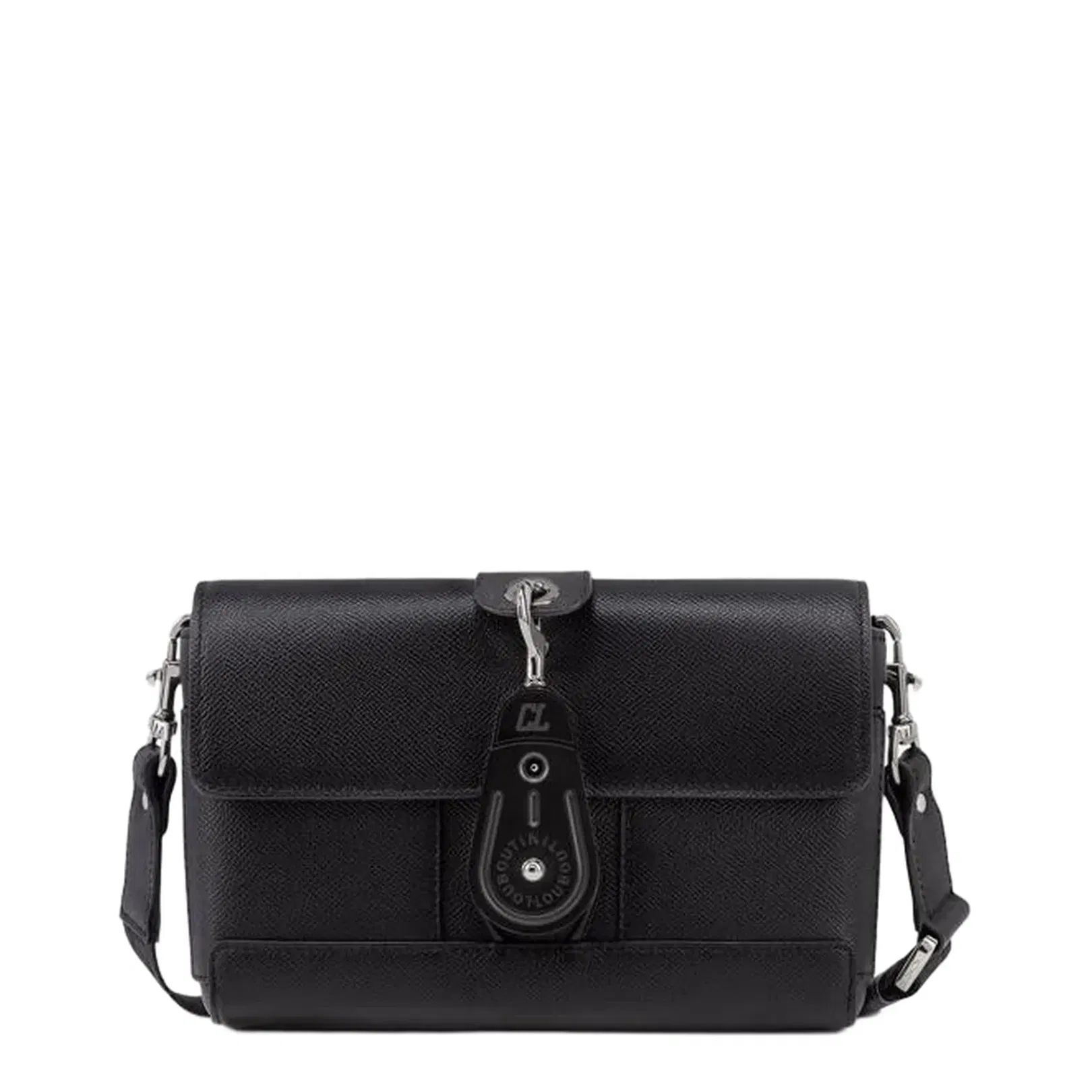 Groovy Foldover Crossbody Bag Leather Black
