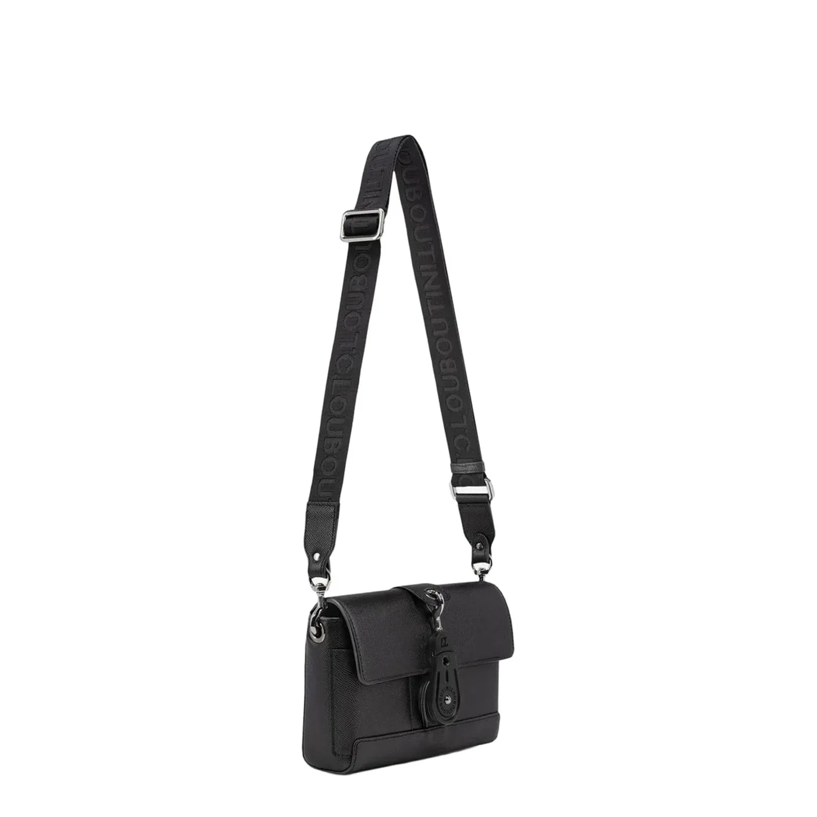 Groovy Foldover Crossbody Bag Leather Black