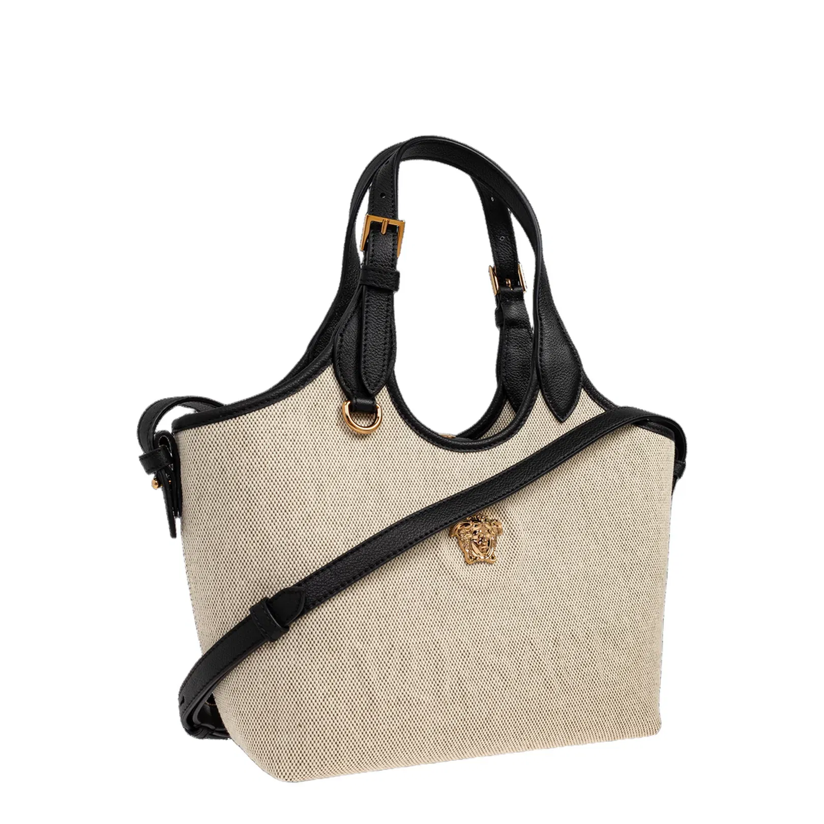 La Medusa Mini Hand Bag Canvas Cream