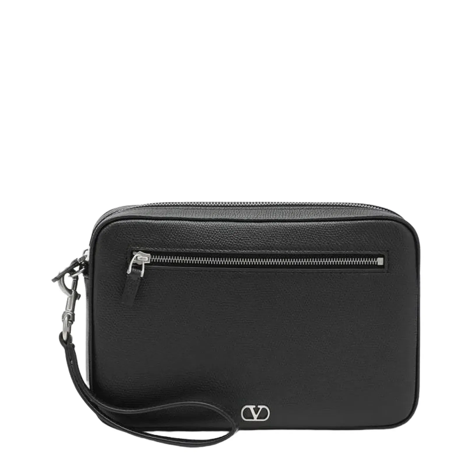 Vlogo Signature Clutch Calfskin Black
