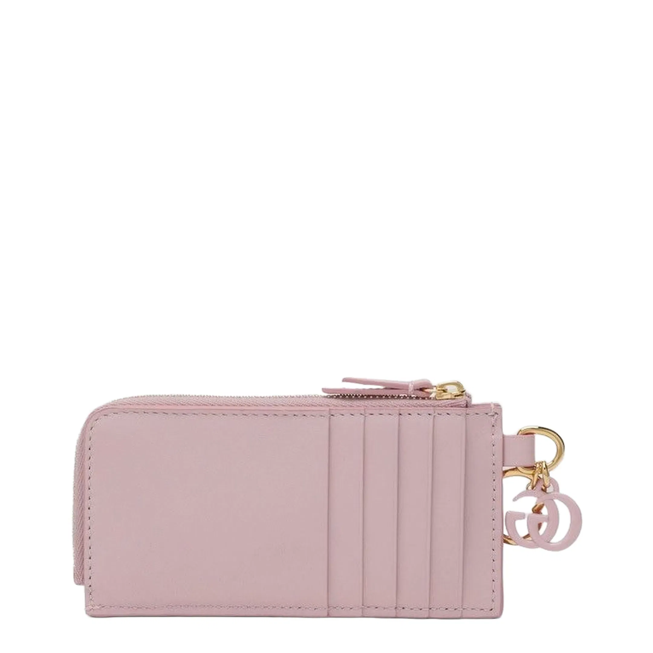 Card Case Double G Leather Pink