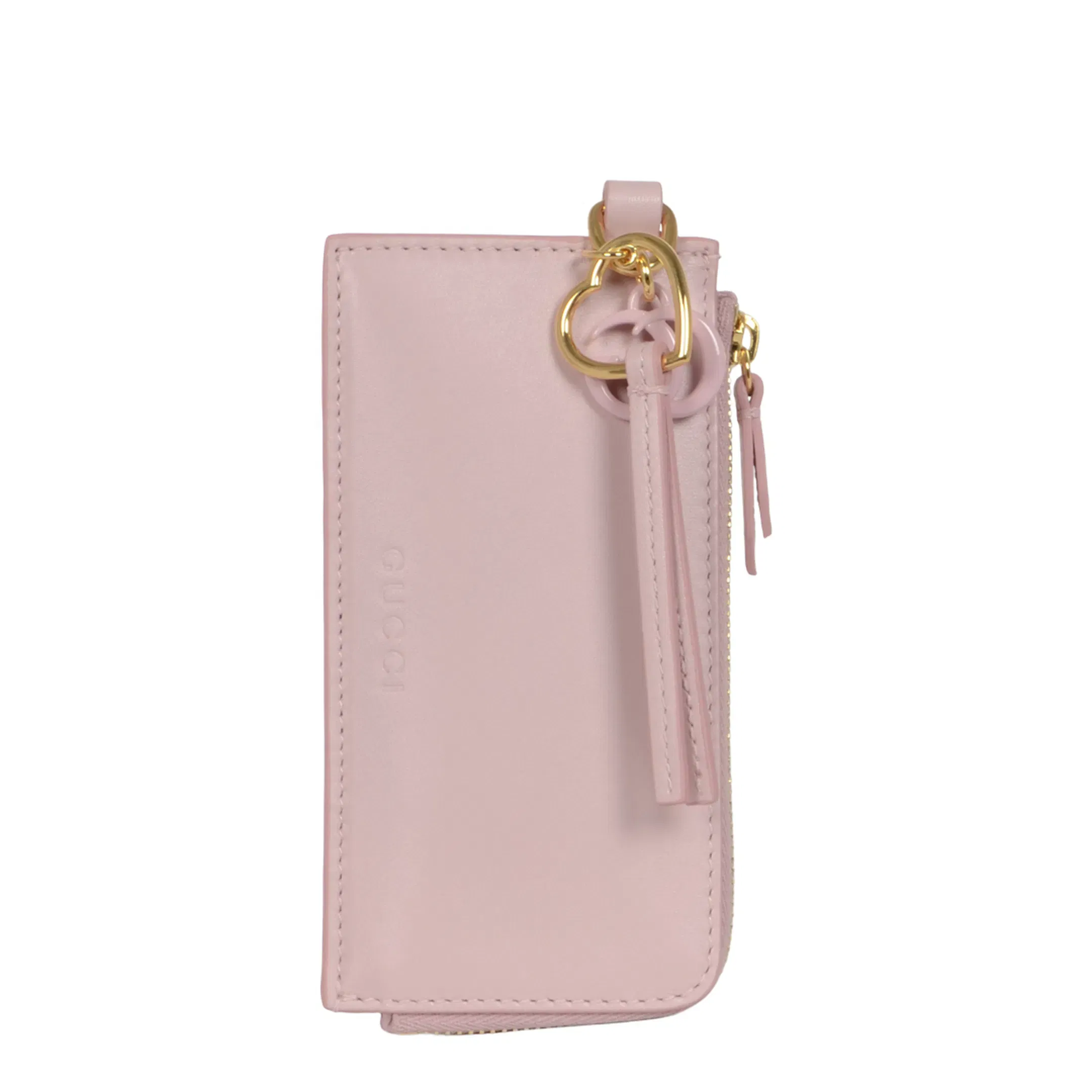 Card Case Double G Leather Pink