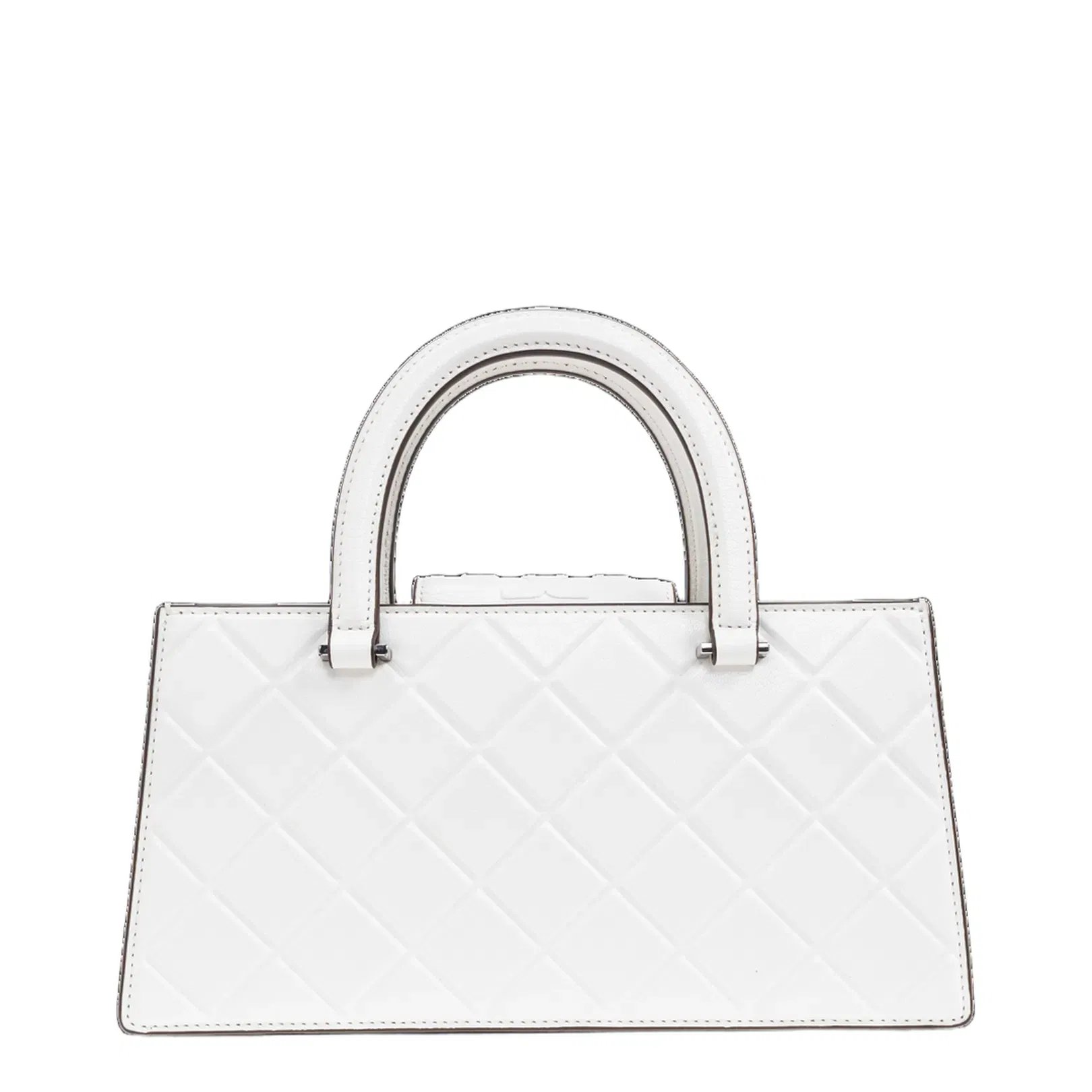 Logo-Embossed Handbag Leather White
