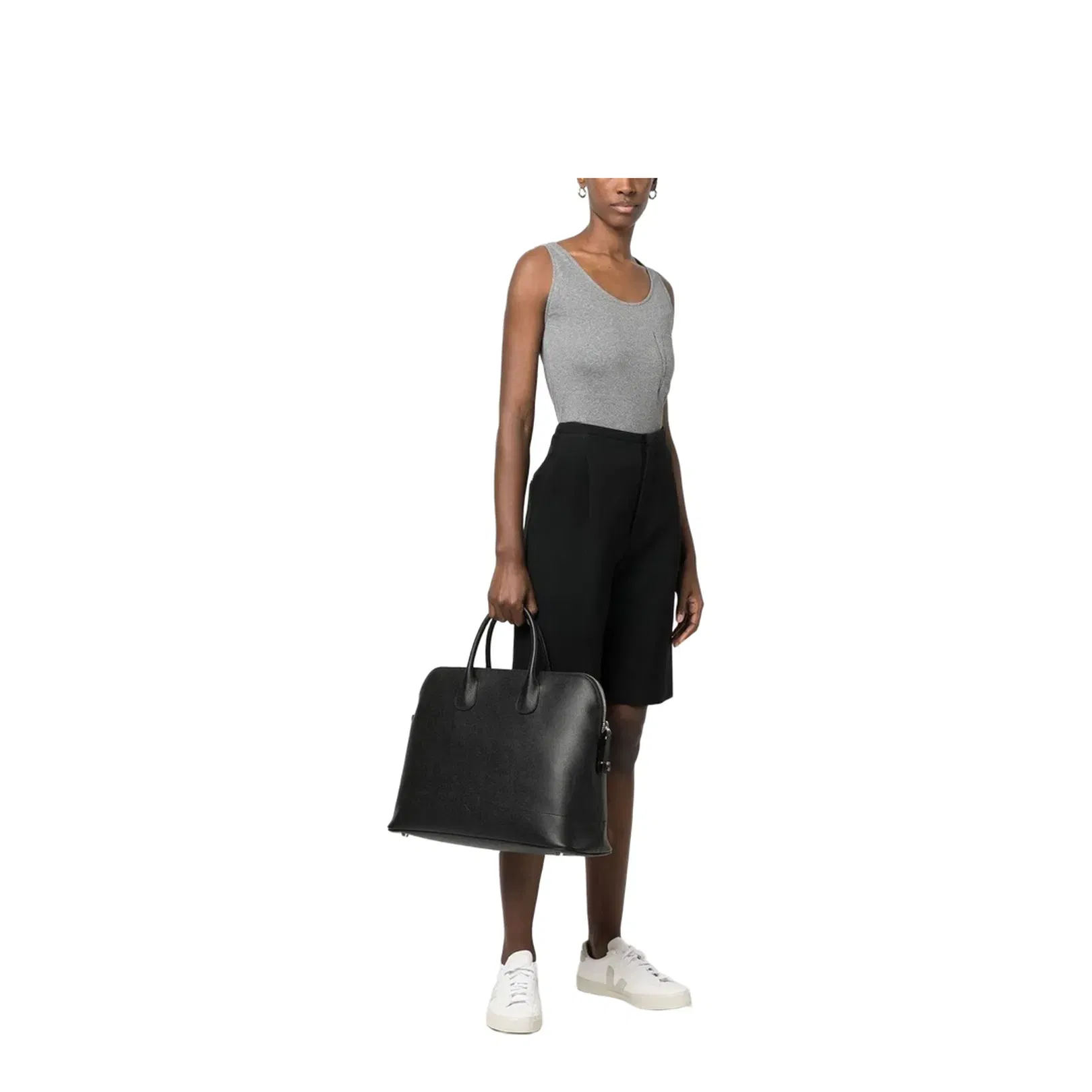 Sacca New My Logo Hand Bag Leather Black