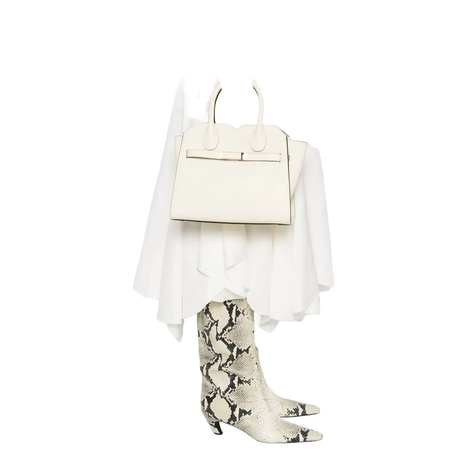 Milano Mini Hand Bag Leather White