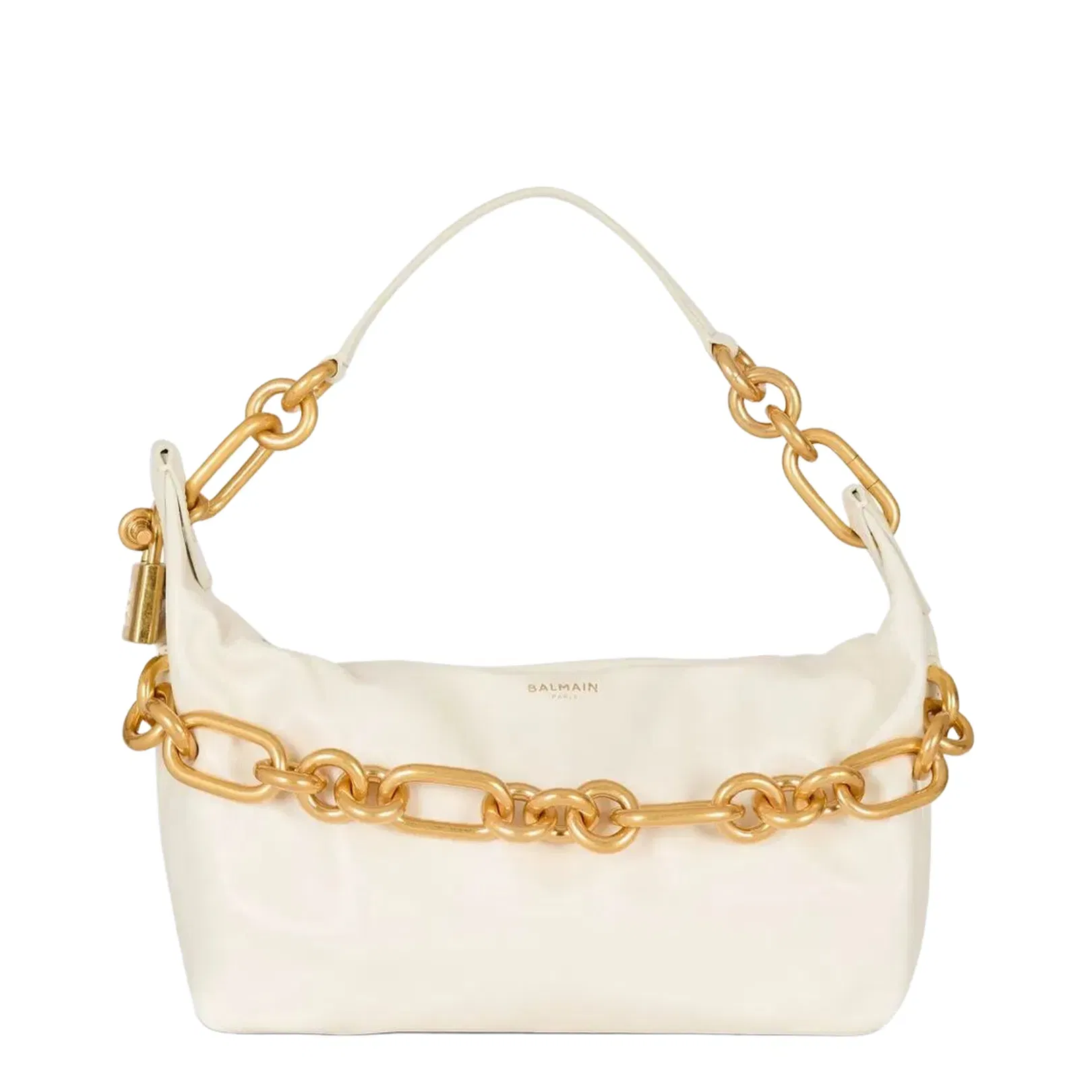 Medium Hand Bag Leather White
