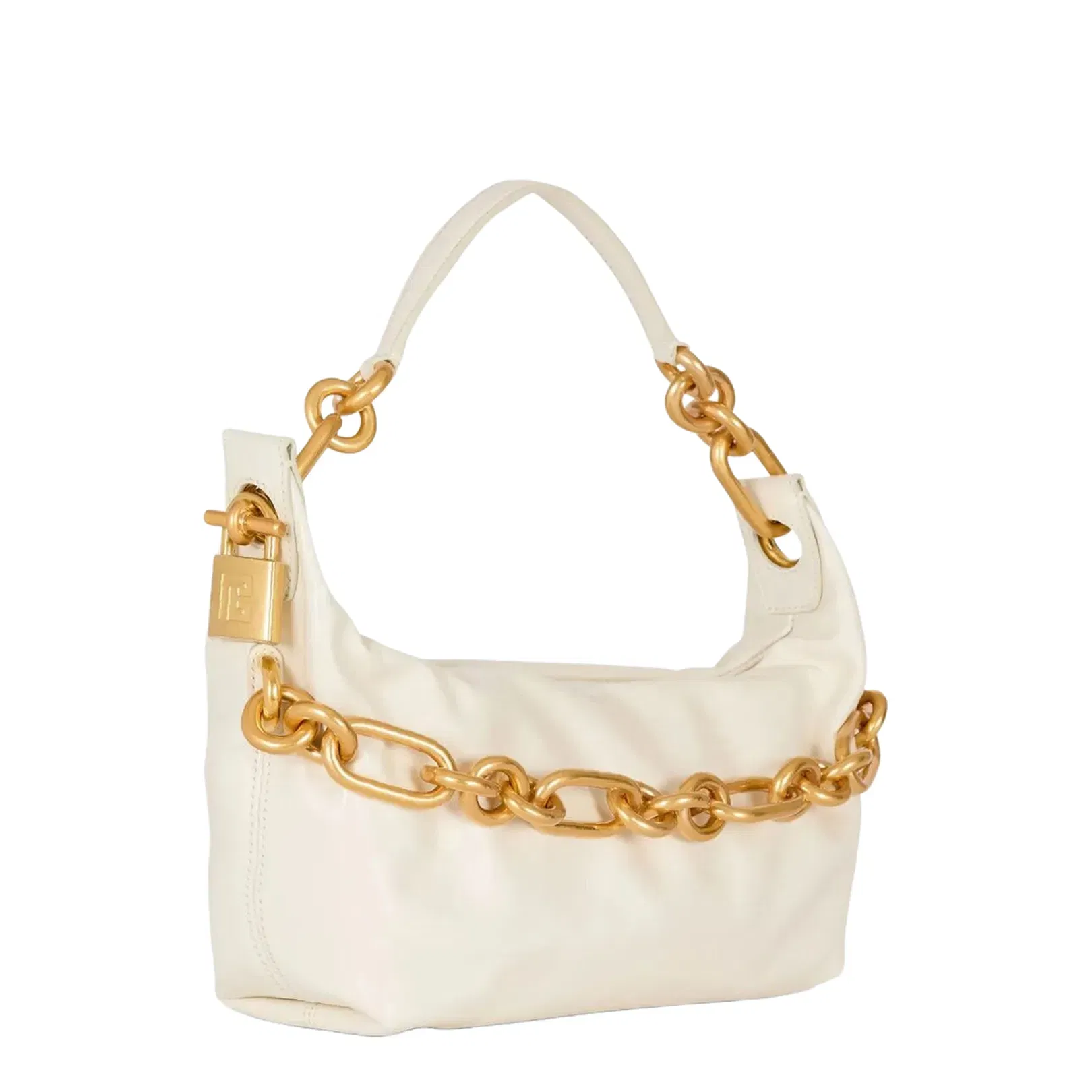 Medium Hand Bag Leather White