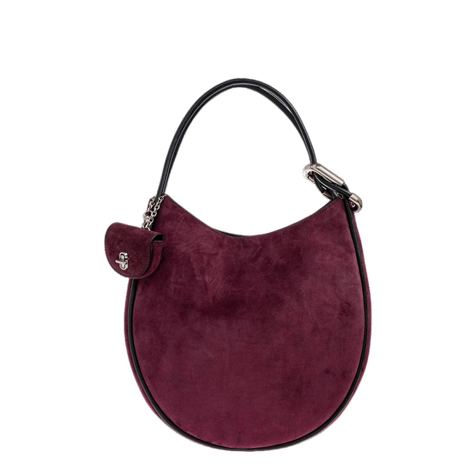 The Suede Large Dual Hobo Bag Dark Plum