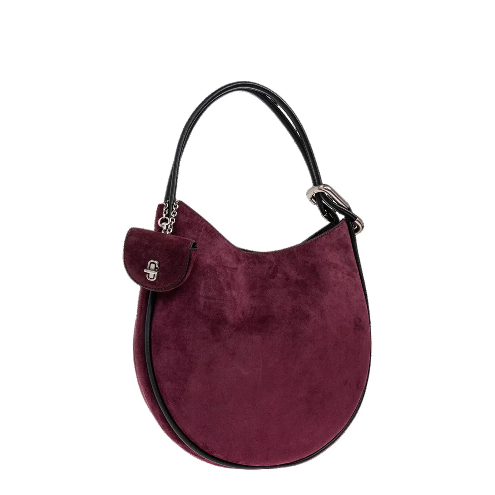 The Suede Large Dual Hobo Bag Dark Plum