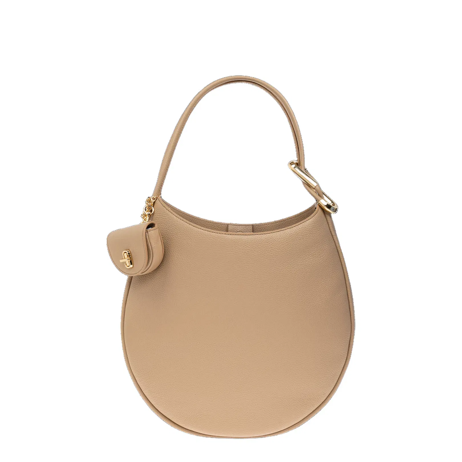 The Large Dual Hobo Bag Leather Beige
