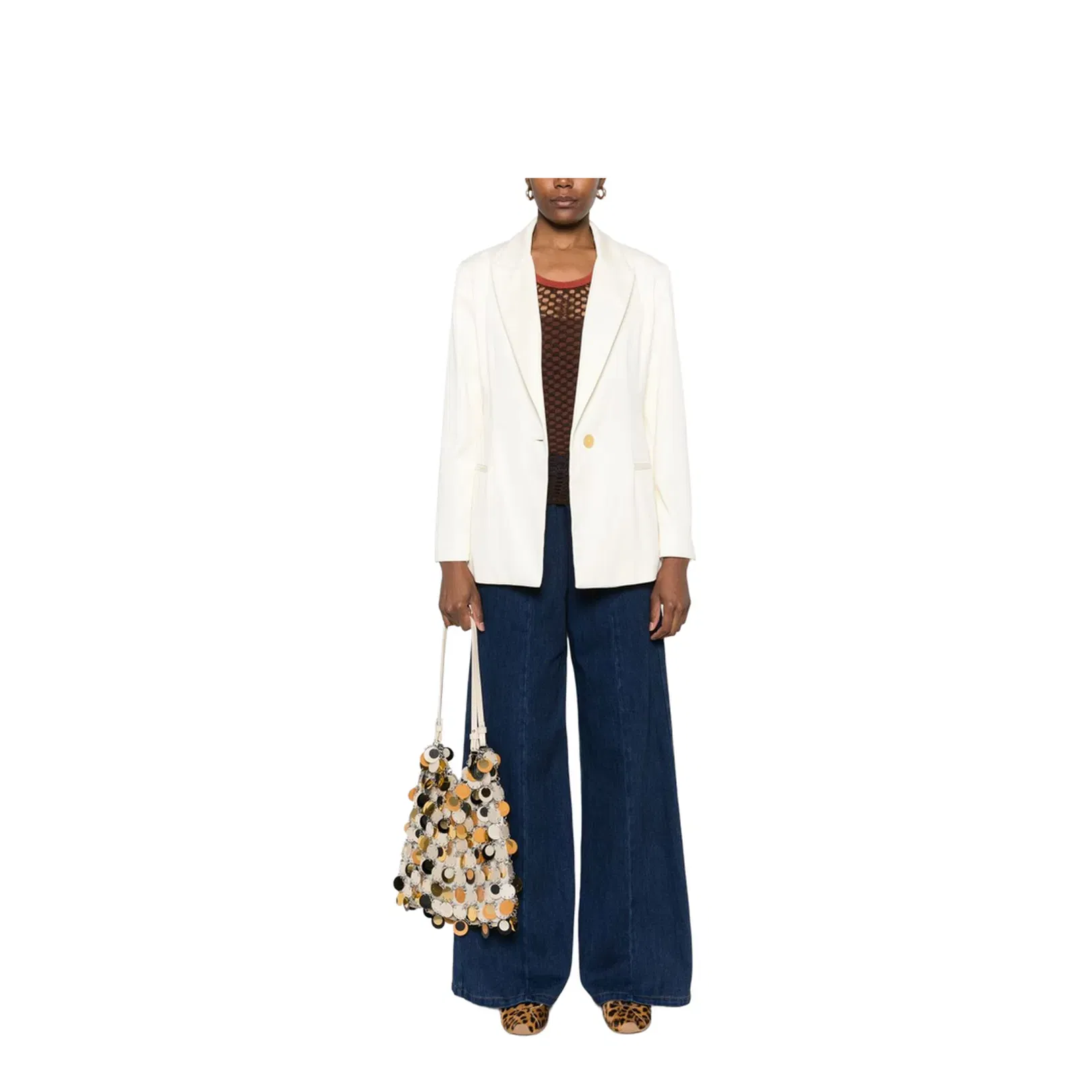 Cotton Single-Breasted Blazer Jacket